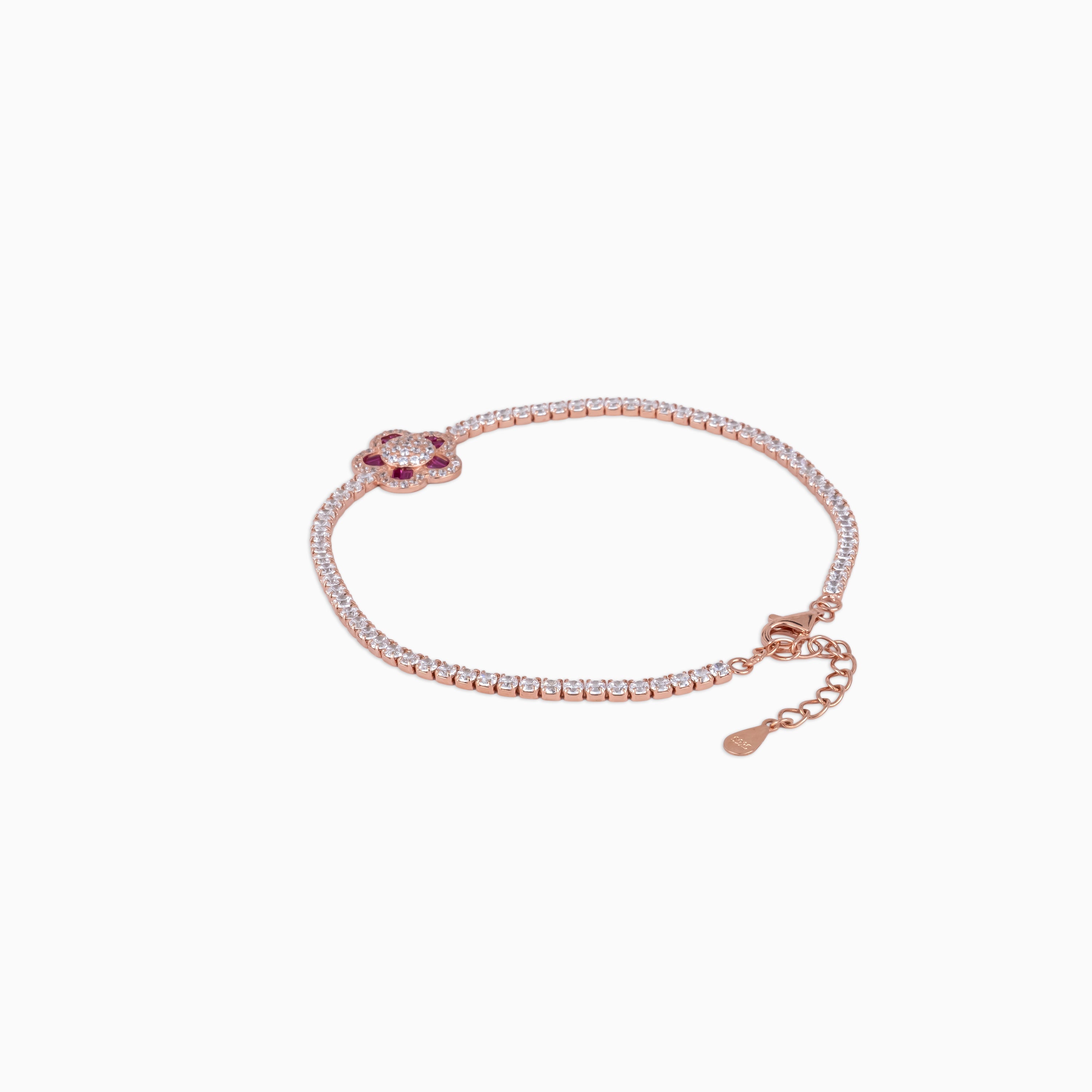 Petal Charm Tennis Bracelet