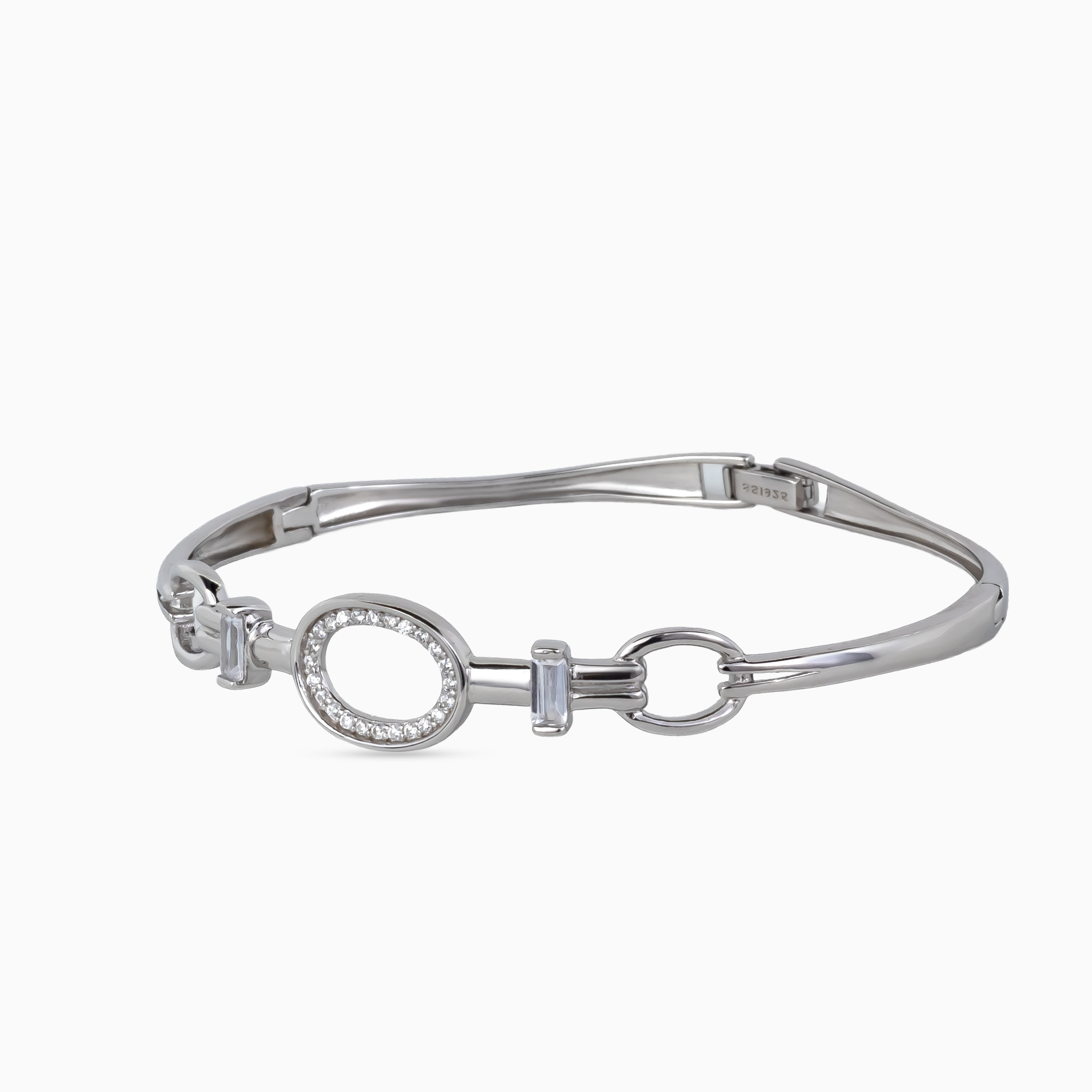 Pavé Oval Link Bangle
