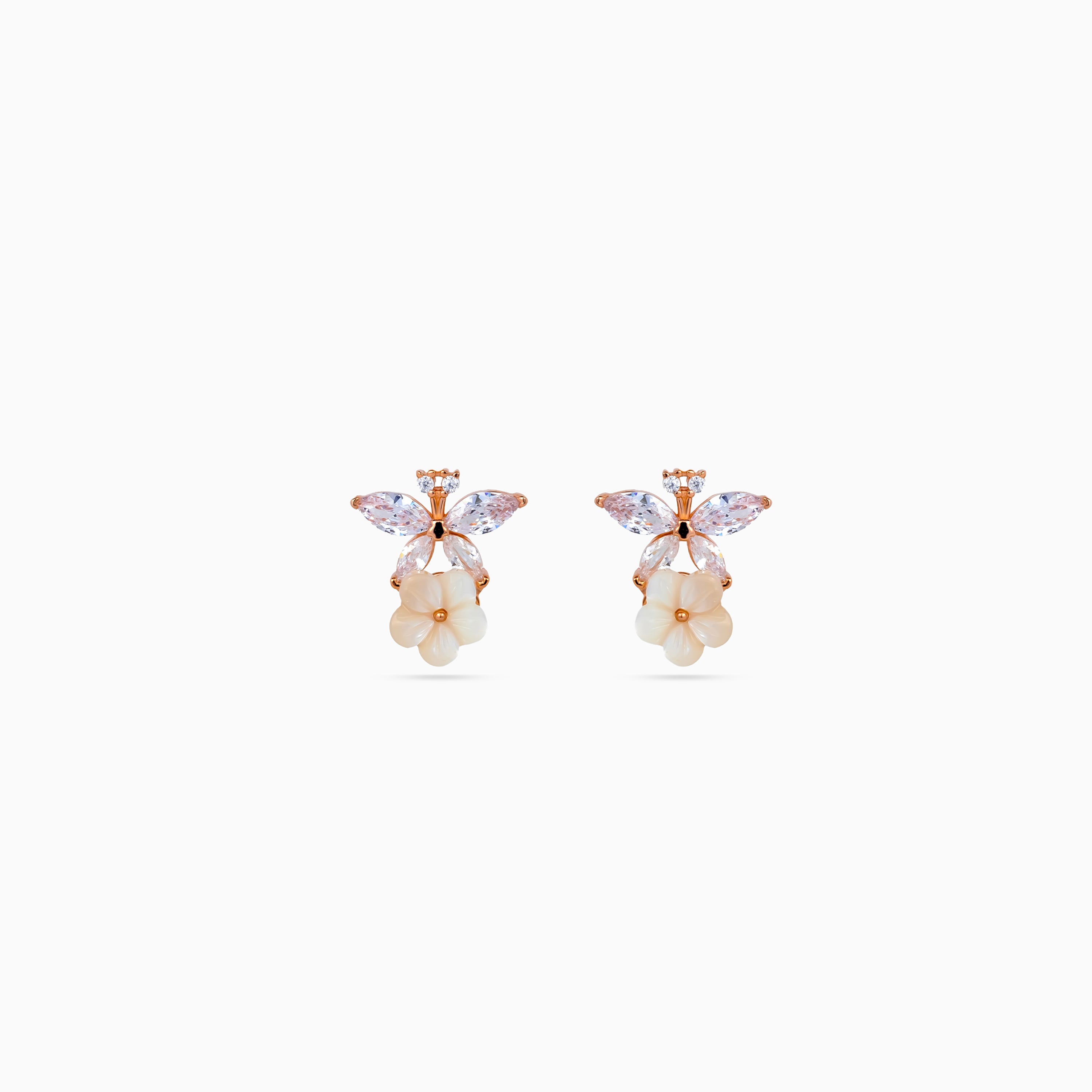 Crystal Wing Blossom Pendant Set