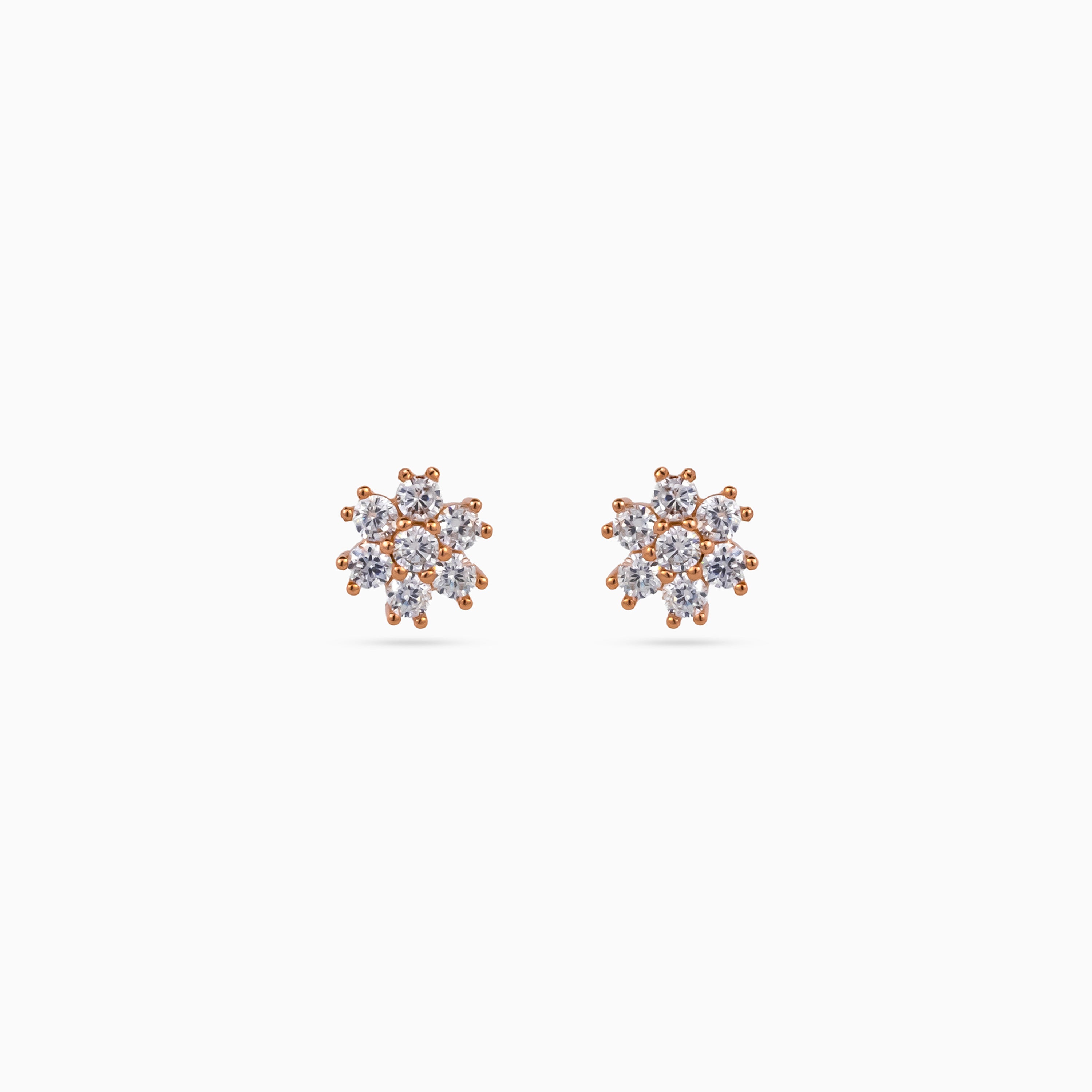 Rose Daisy Cluster Pendant Set