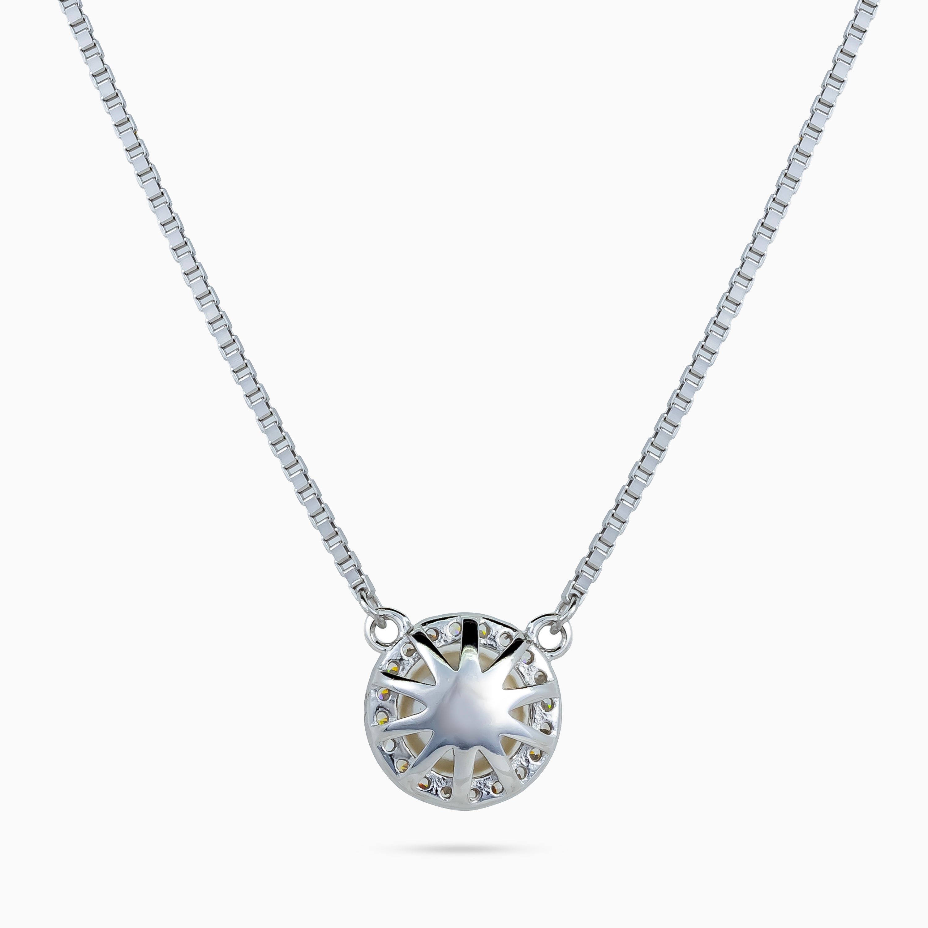 Pearl Halo Medallion Necklace