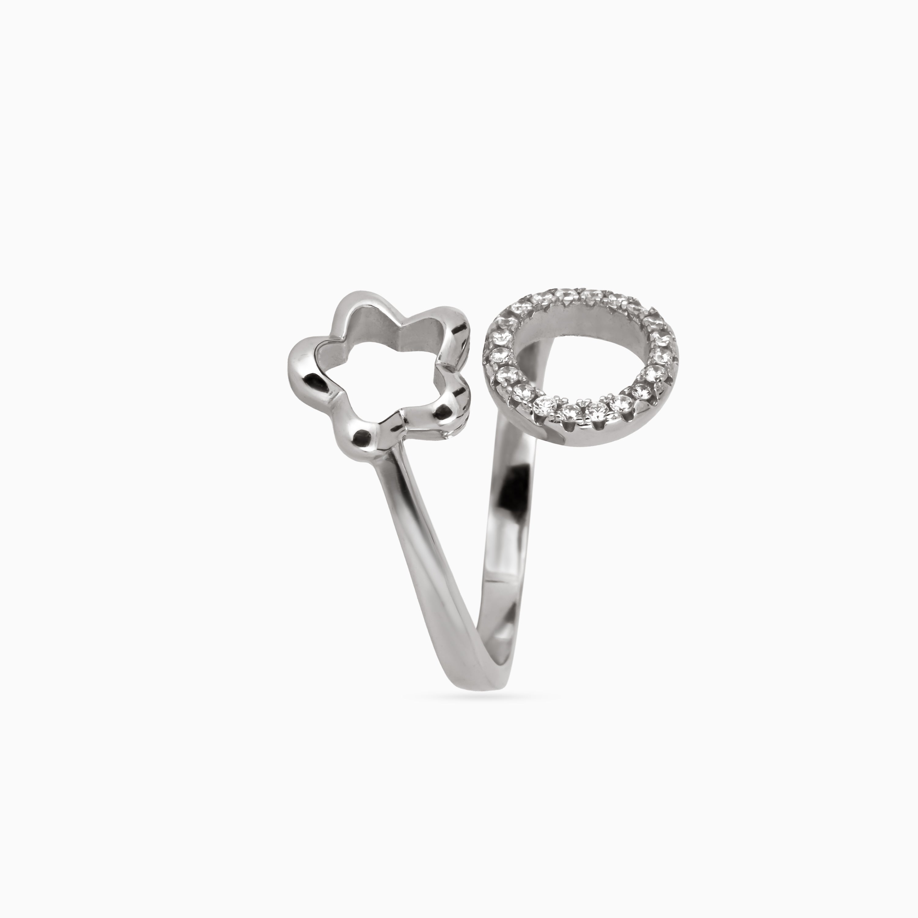 Outline Bloom & Pavé Halo Ring