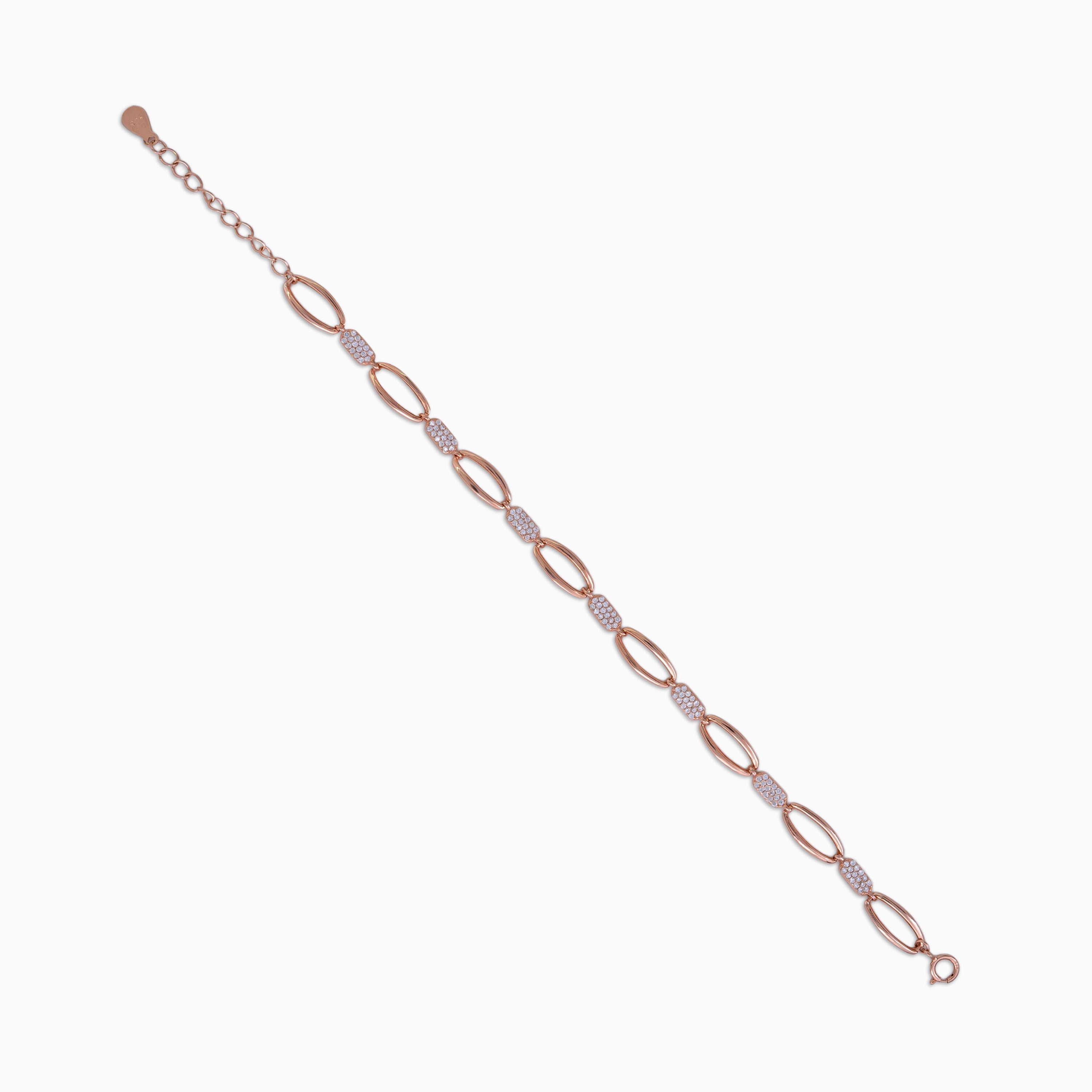 Pavé Oval Link Bracelet