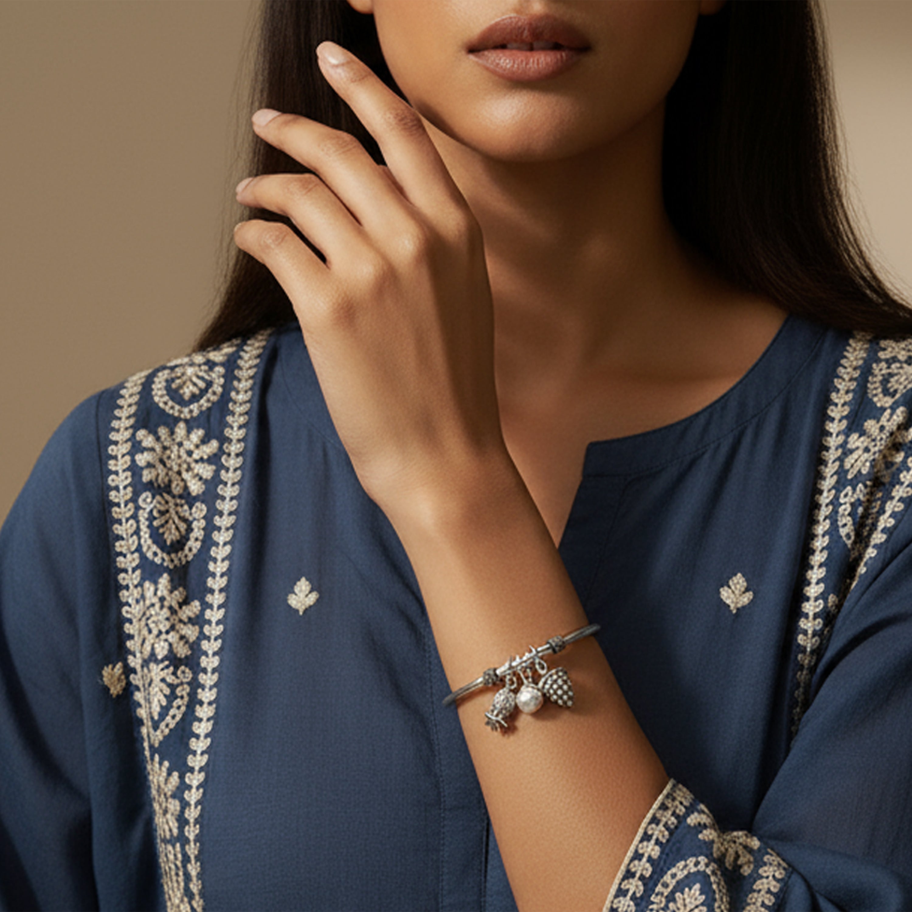 Tidal Shell Talisman Bangle