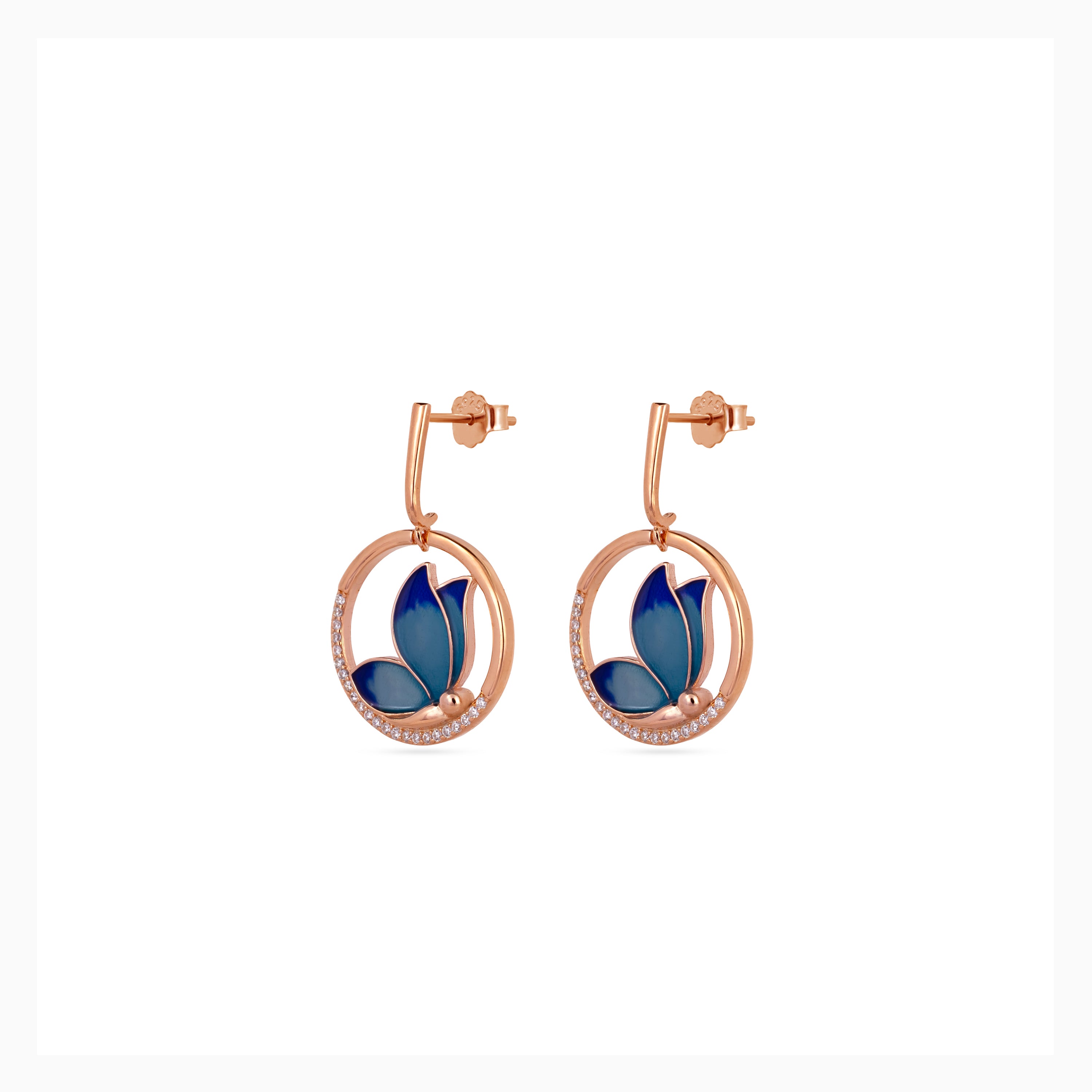 Blue Arc Papillon Pendant Set