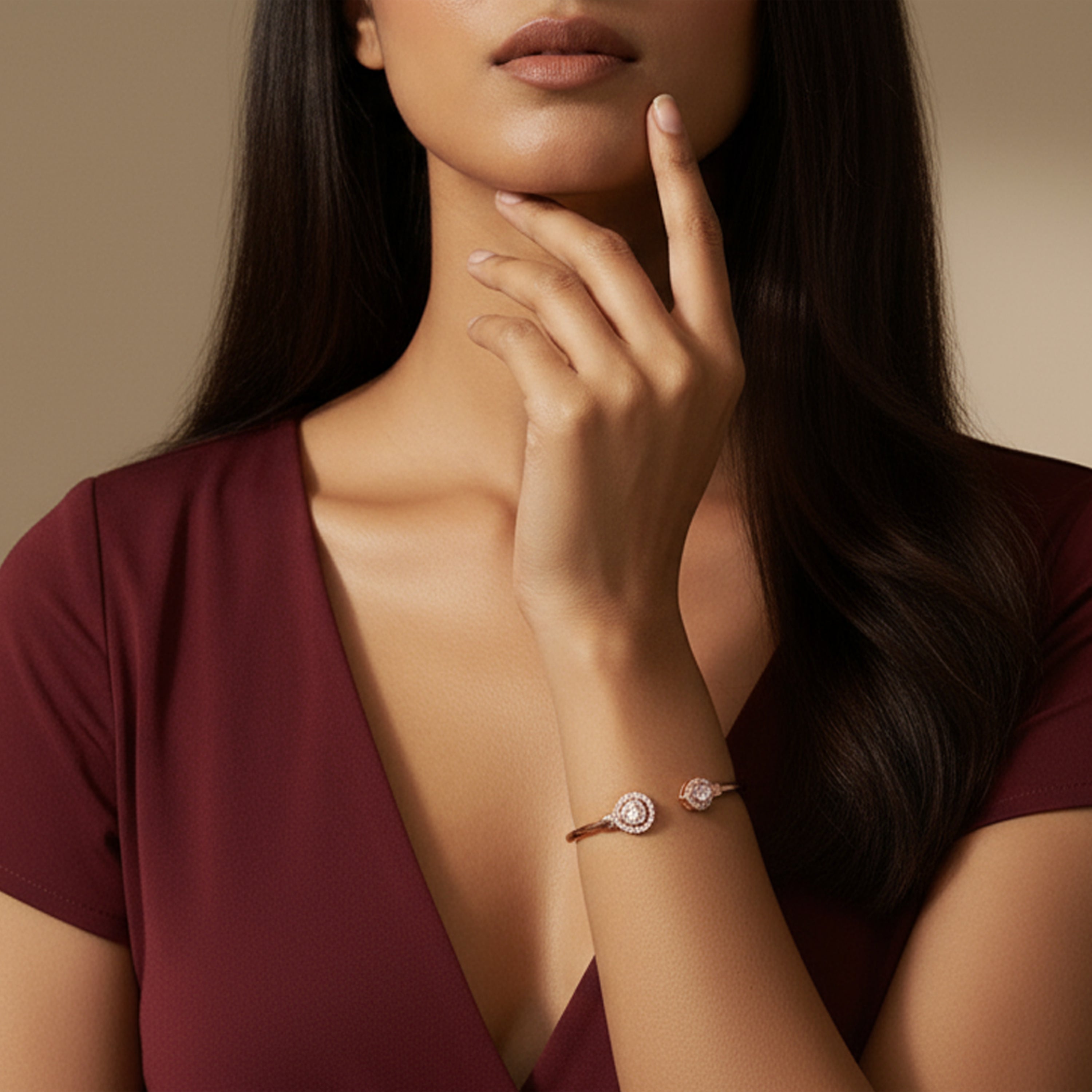 Dewdrop Duo Halo Bangle