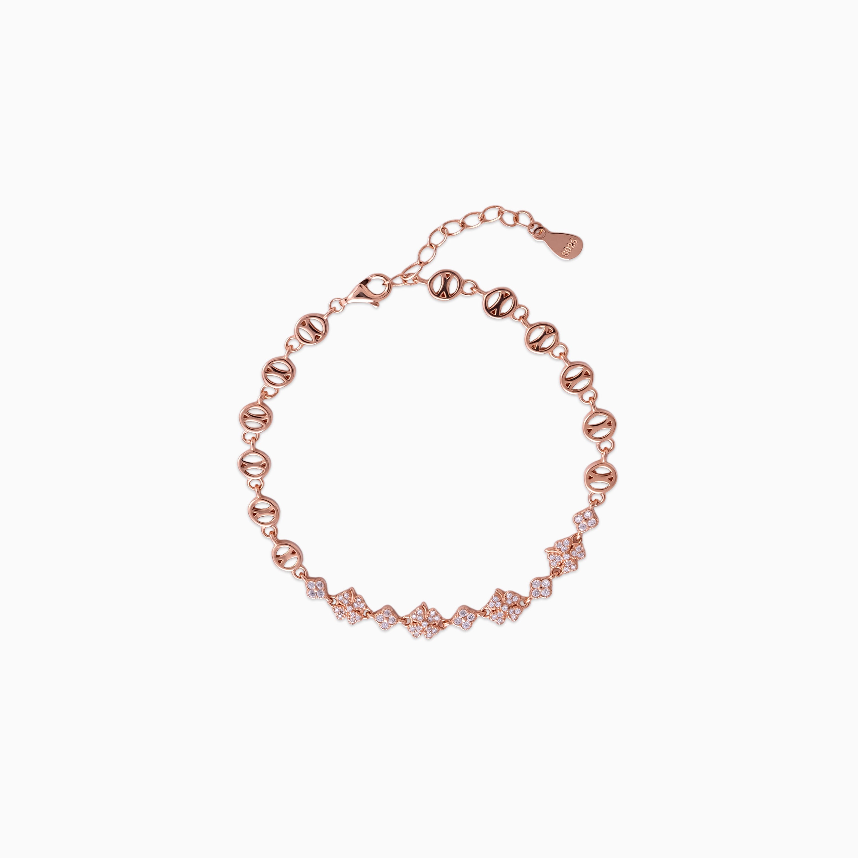 925 sterling silver, rhodium, Celestial Glow bracelet (Celestial Glow), 17 cm