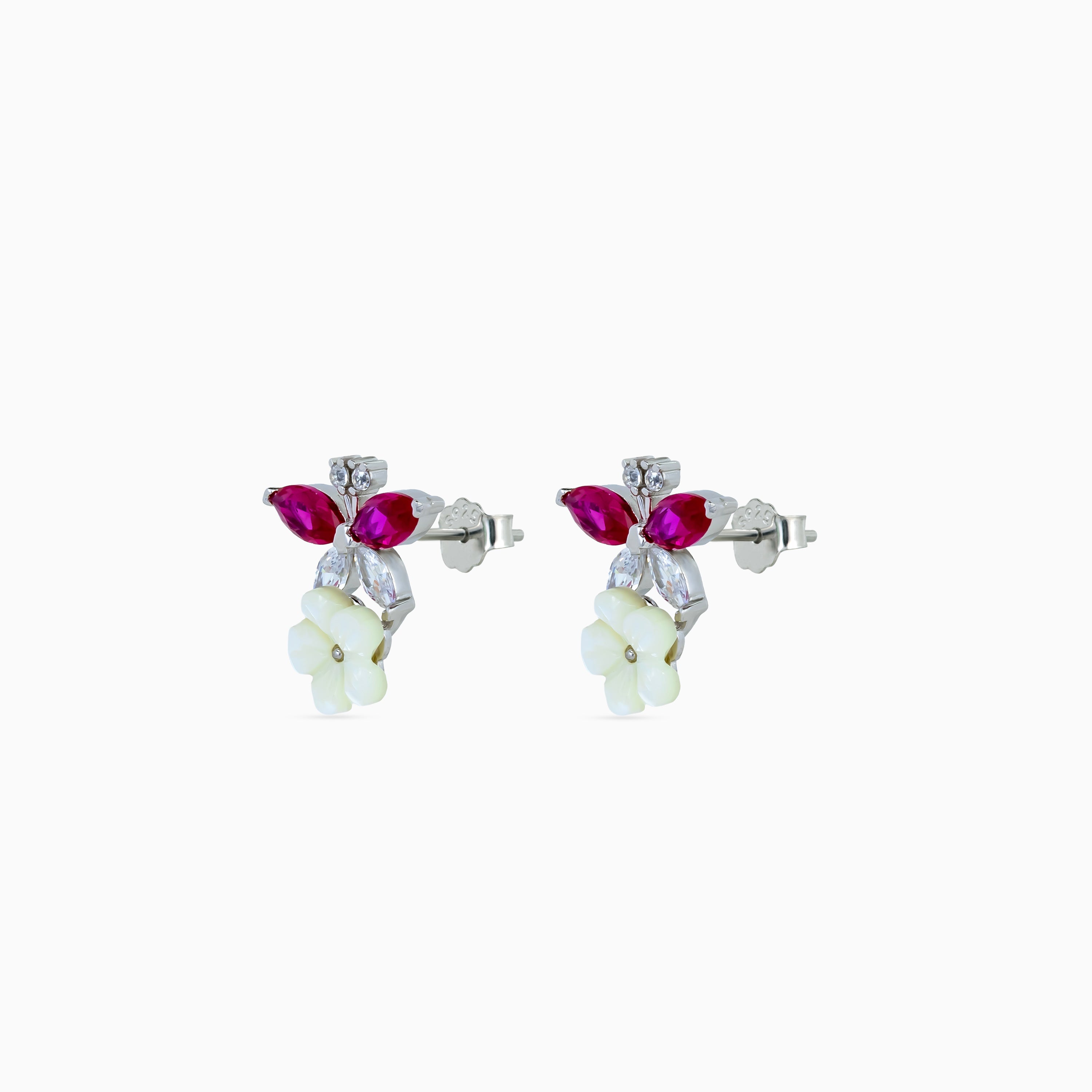 Fuchsia Wing Blossom Pendant Set
