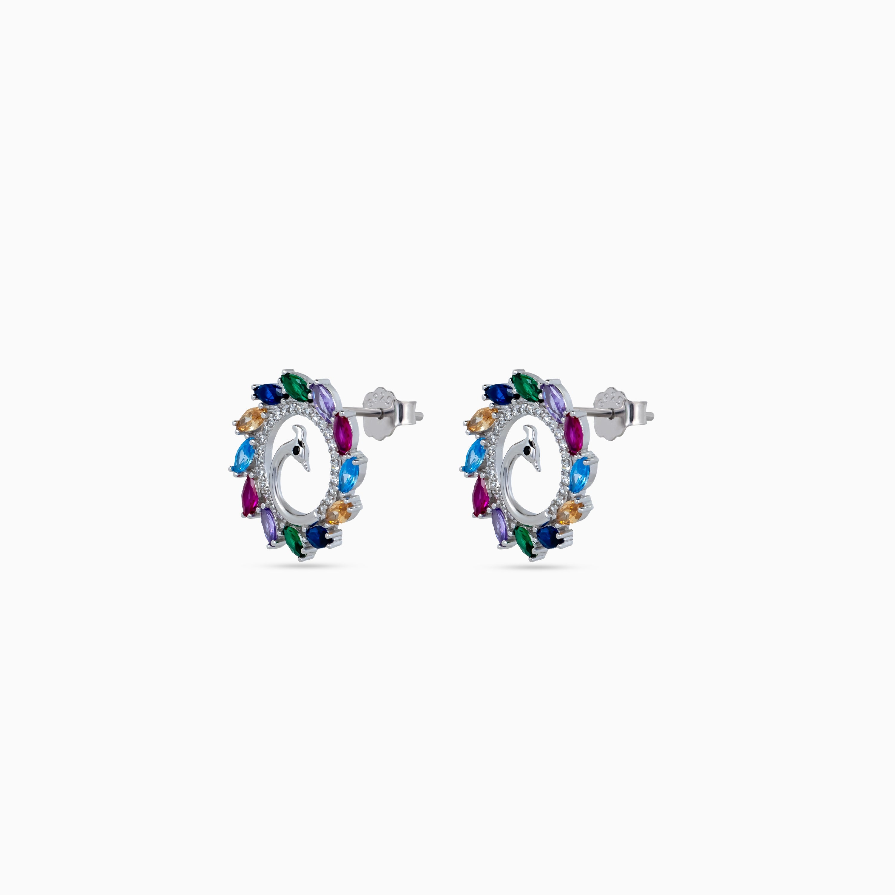 Peacock Radiance Wreath Pendant Set