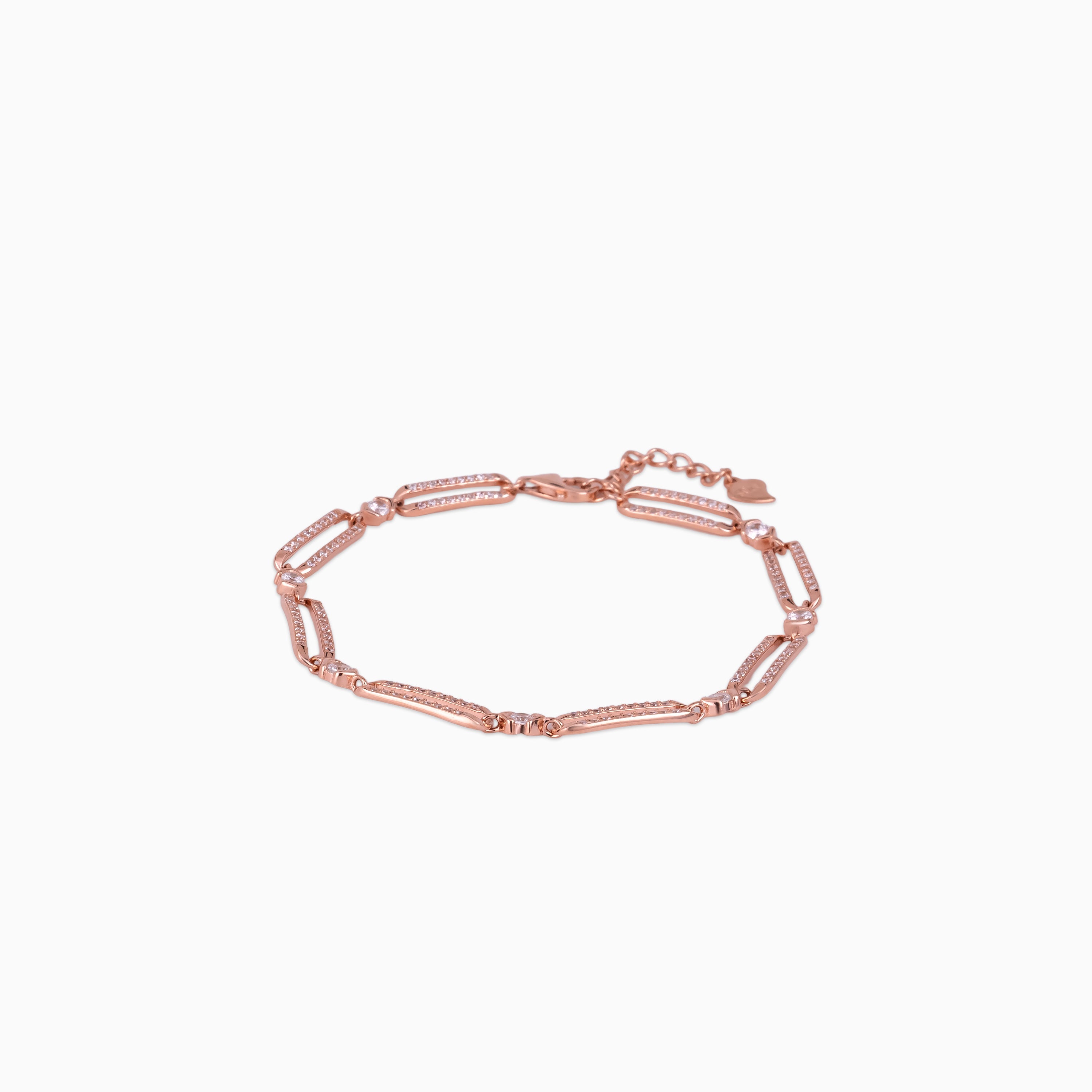 Pavé Bar Link Station Bracelet
