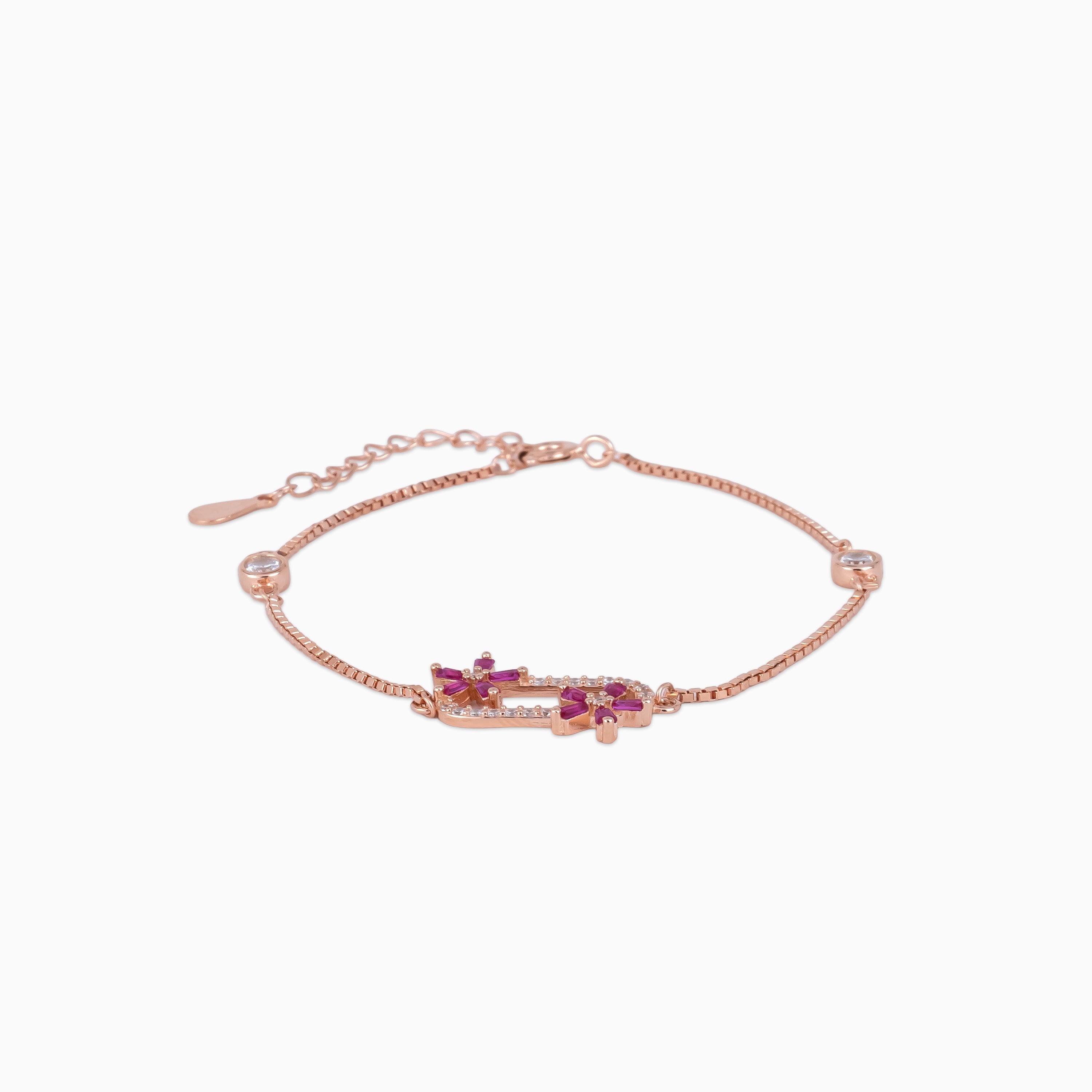 Rose Bloom Link Bracelet