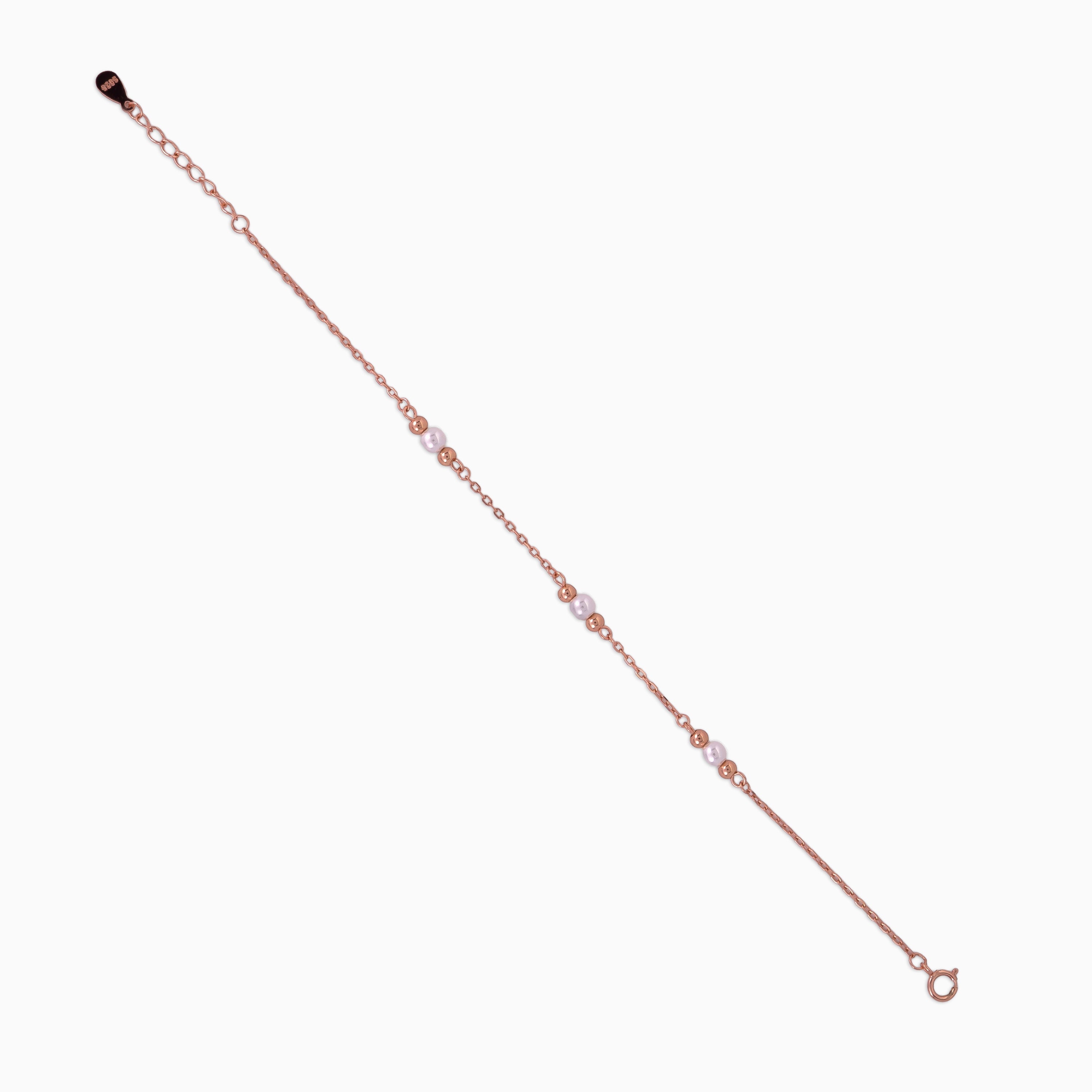 Petite Pearl Bead Chain Bracelet