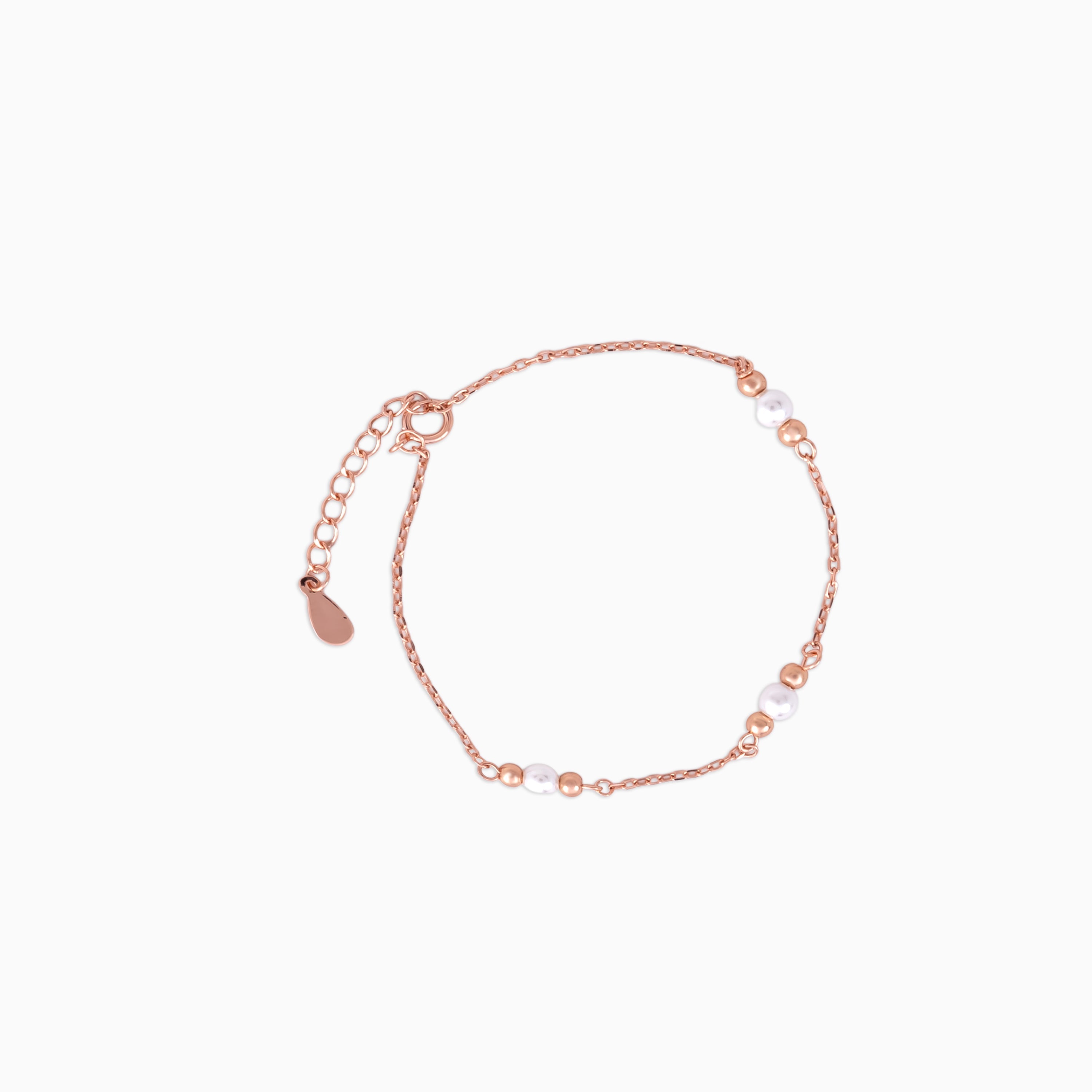 Petite Pearl Bead Chain Bracelet