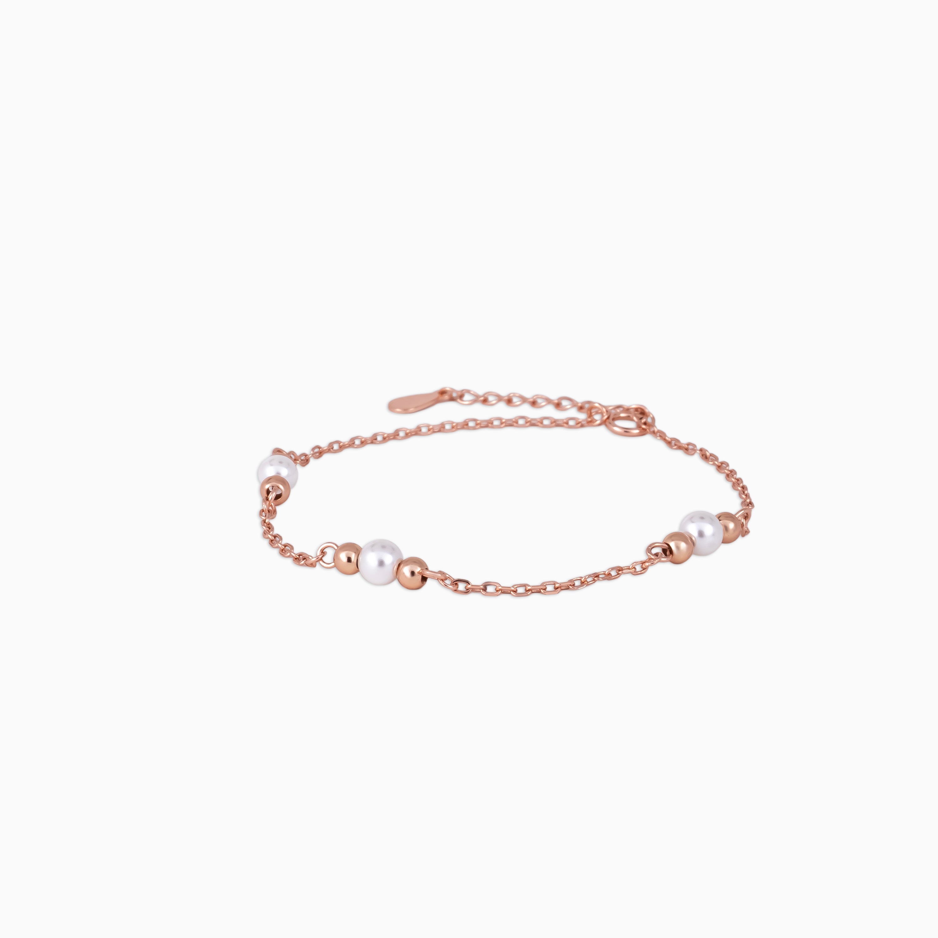 Petite Pearl Bead Chain Bracelet