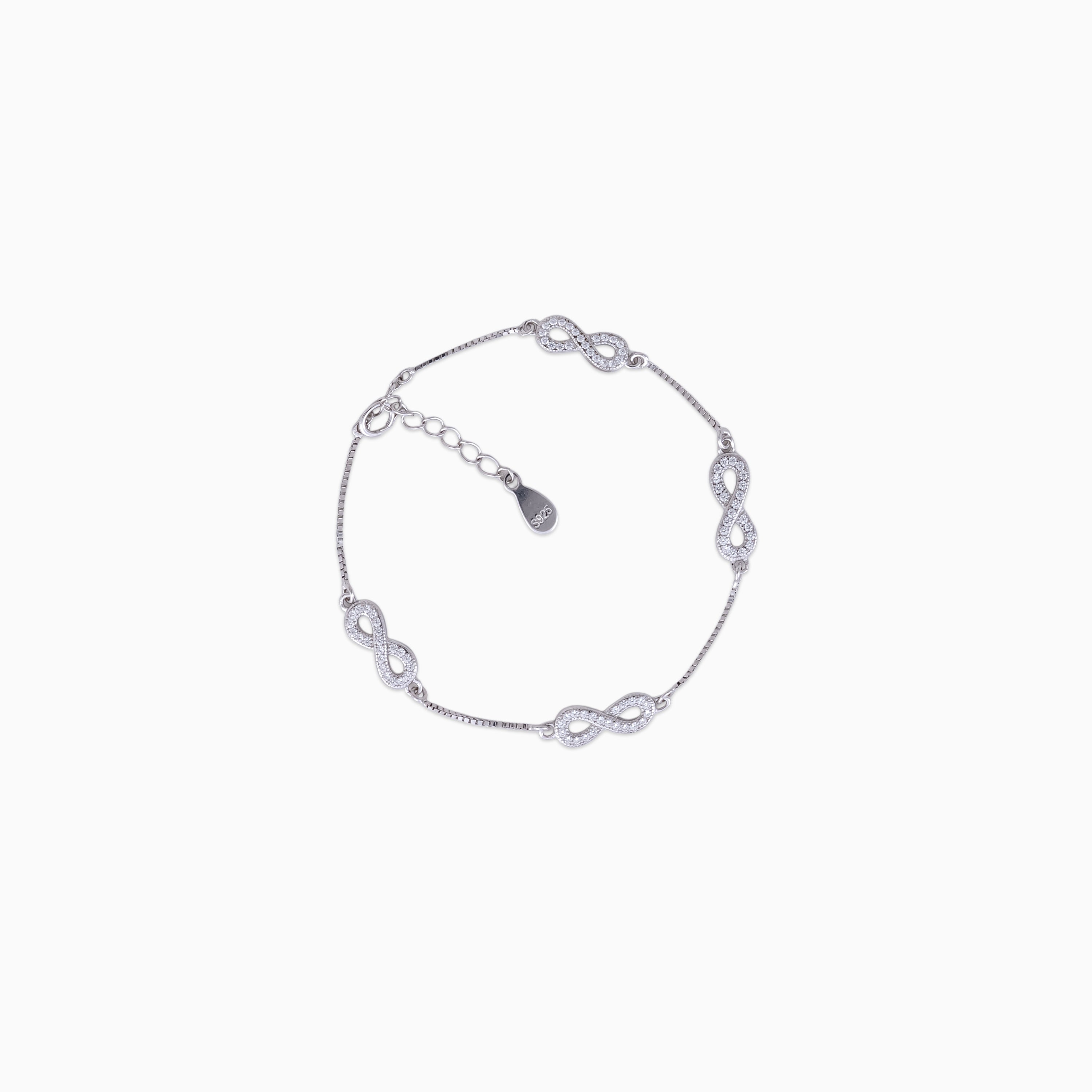 Pavé Infinity Station Bracelet