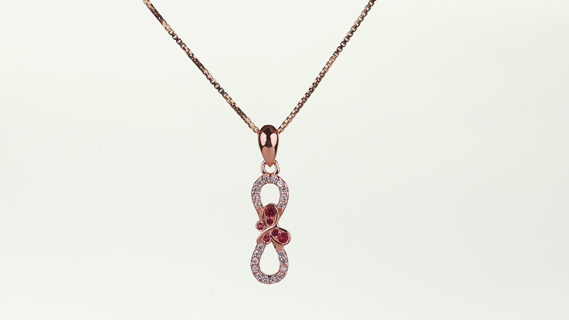 Infinity Papillon Pendant Set