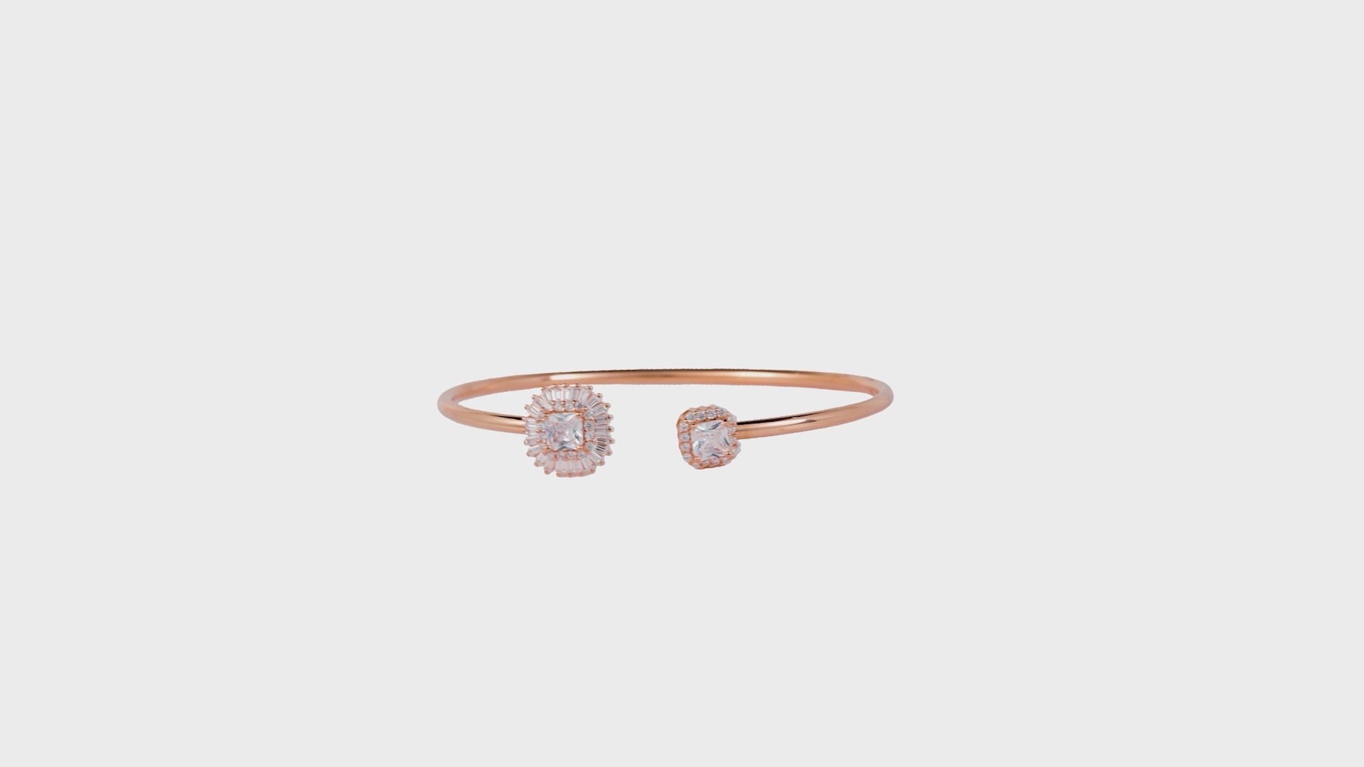 Octagon & Pear Halo Bangle