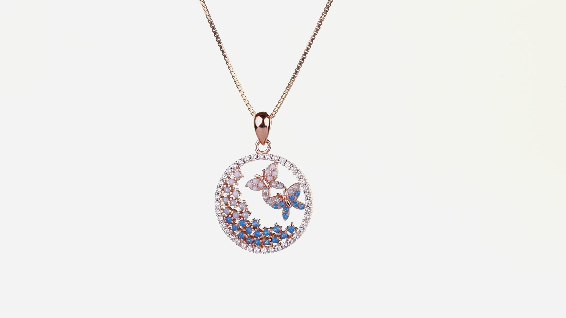Sunset Flight Papillon Pendant Set