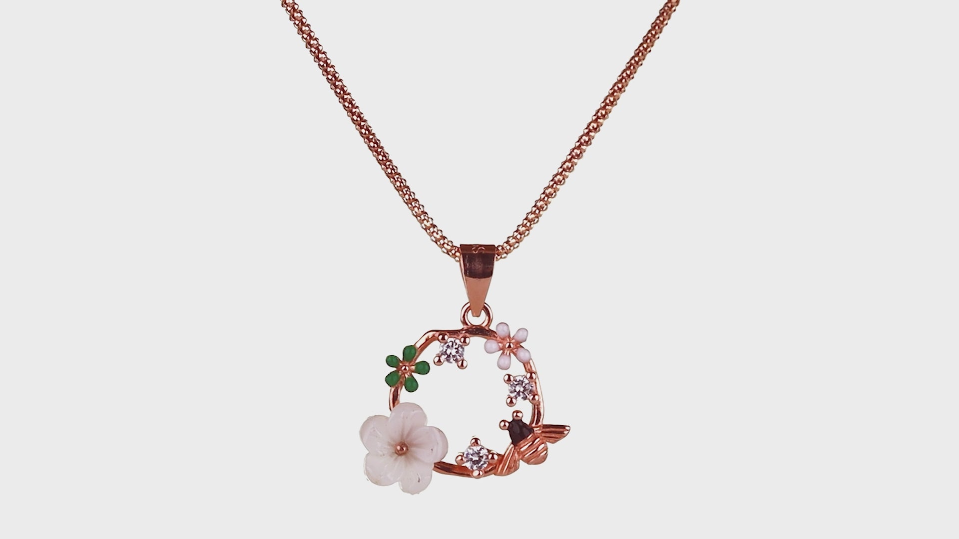 Honey Blossom Wreath Pendant Set