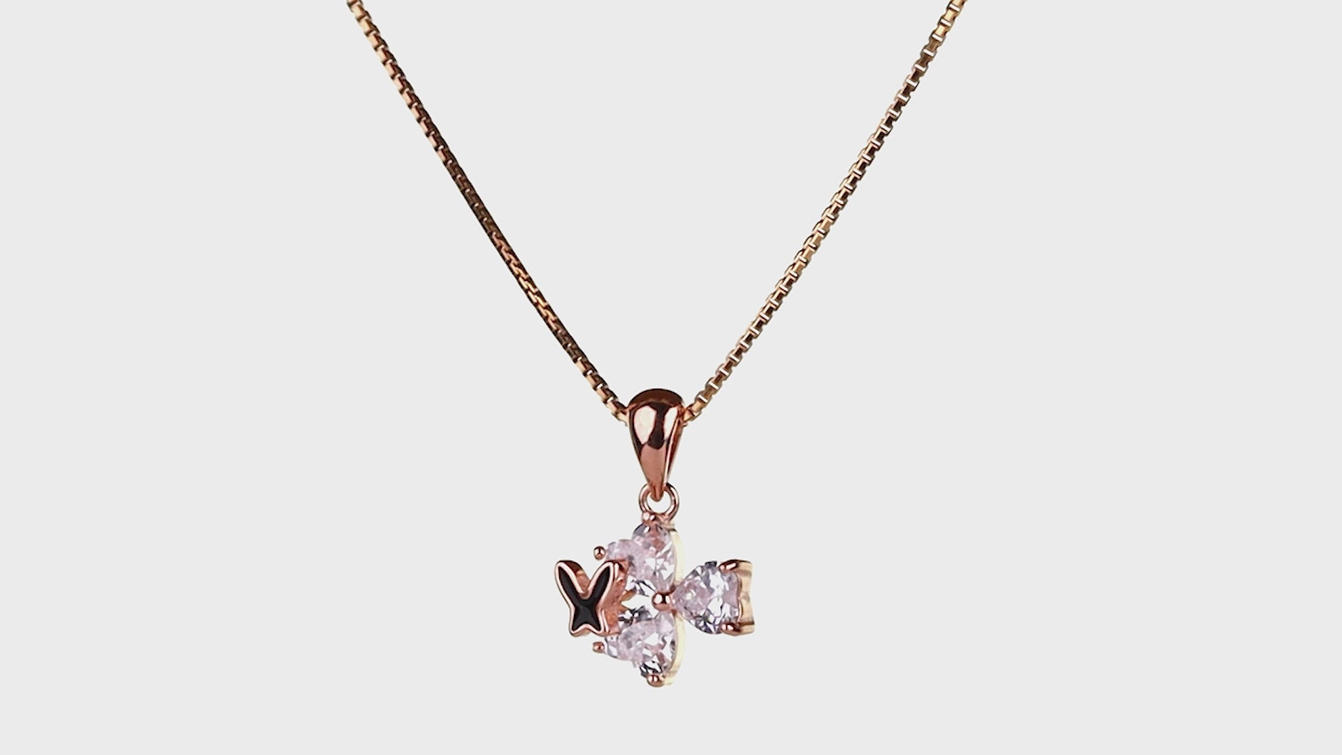 Noir Papillon Cluster Necklace