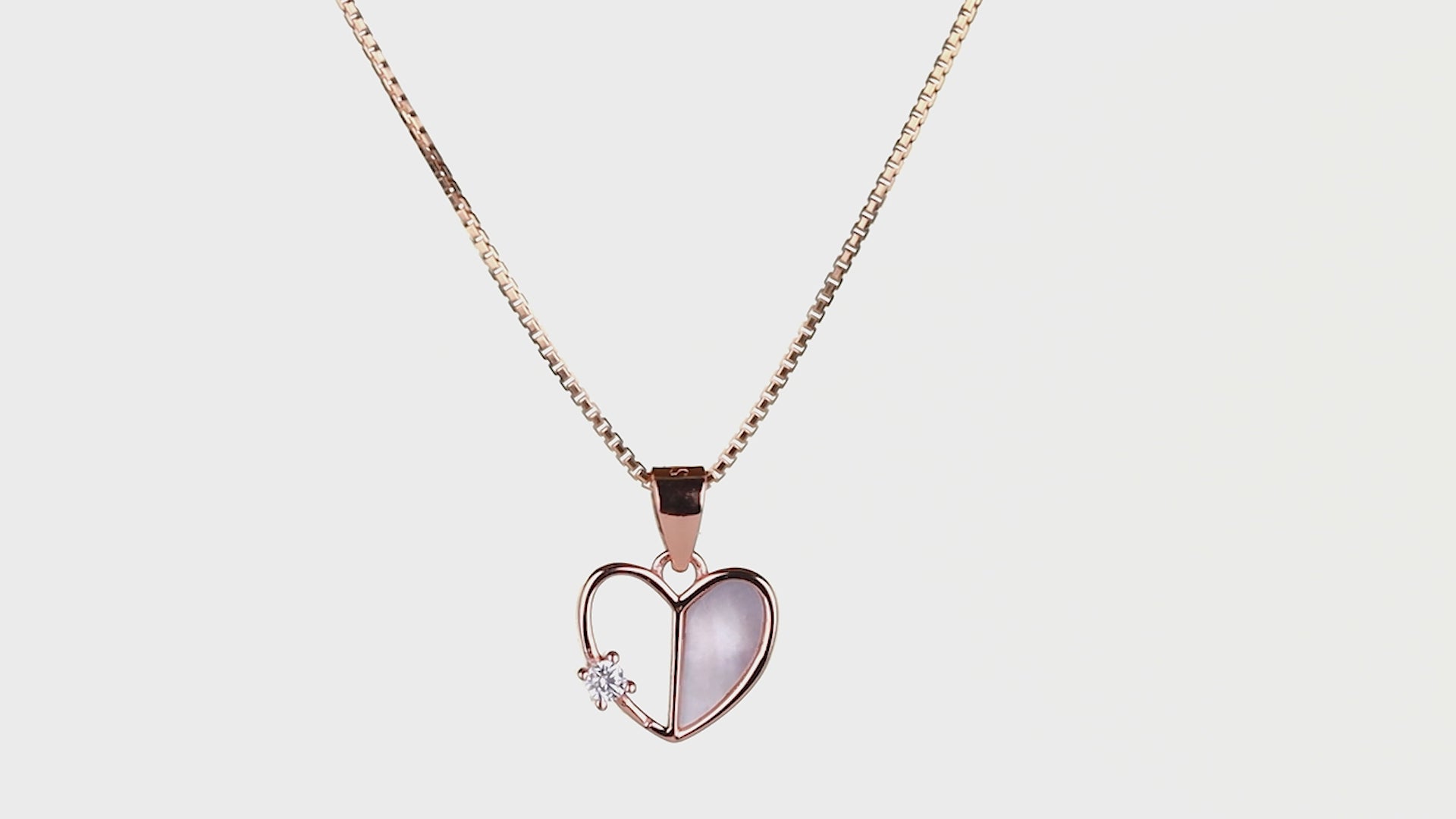 Petite Heartline Solitaire Necklace
