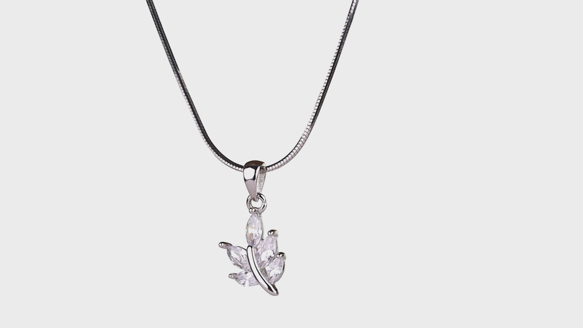 Crystal Leaf Trio Pendant Set