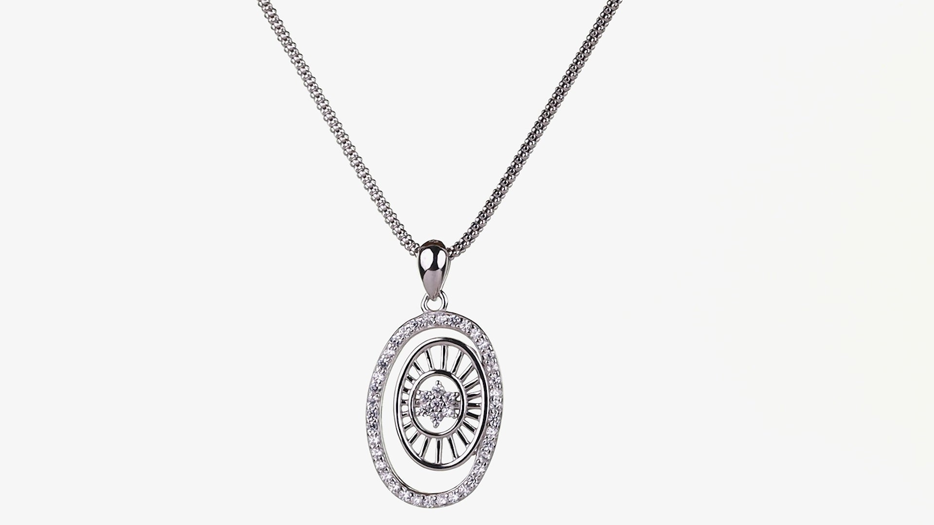 Sunburst Oval Pendant Set