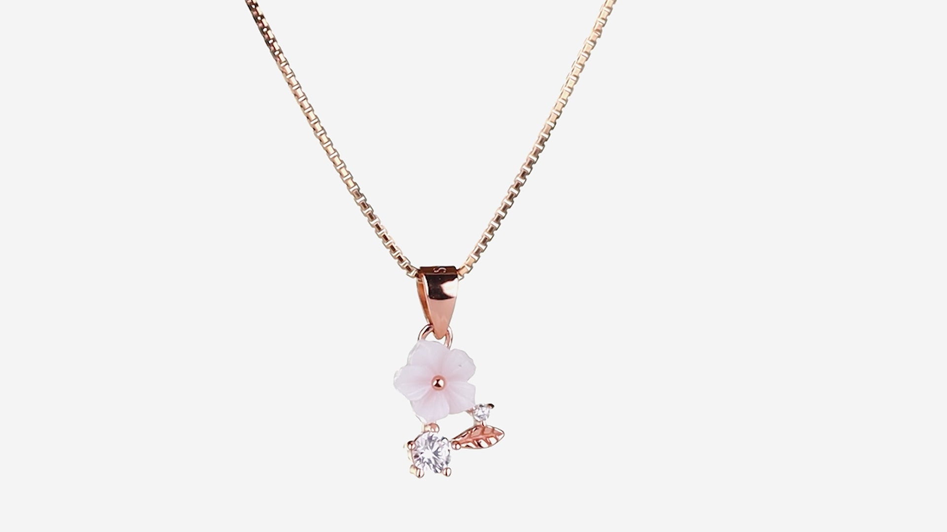 Blush Petal Charm Necklace