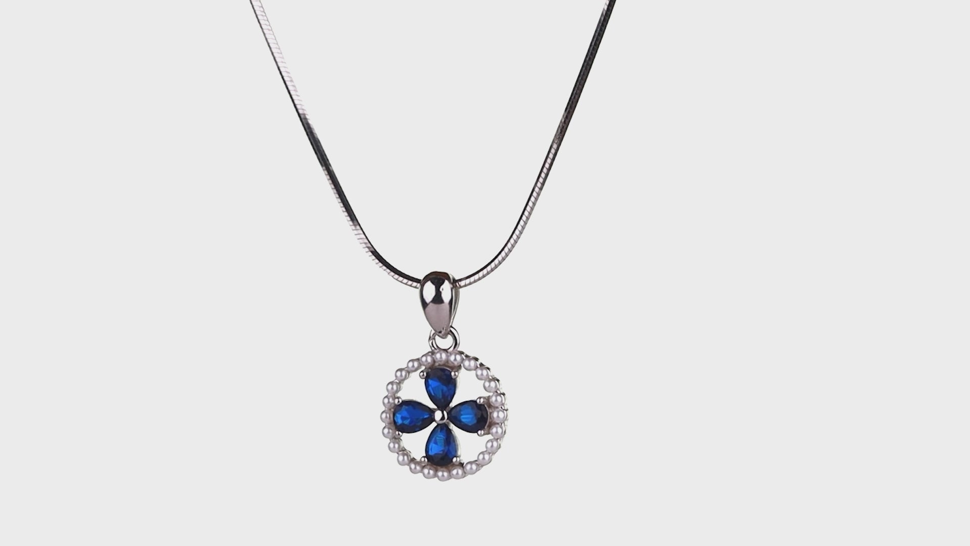 Midnight Petal Medallion Pendant Set