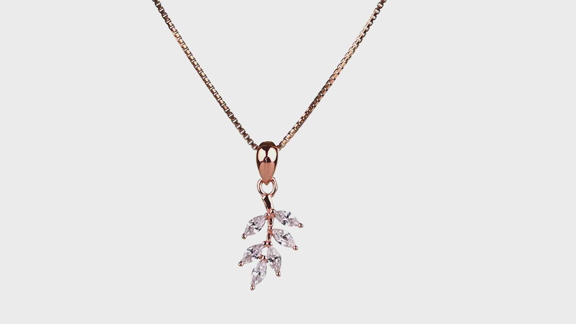 Crystal Leaflet Pendant Set