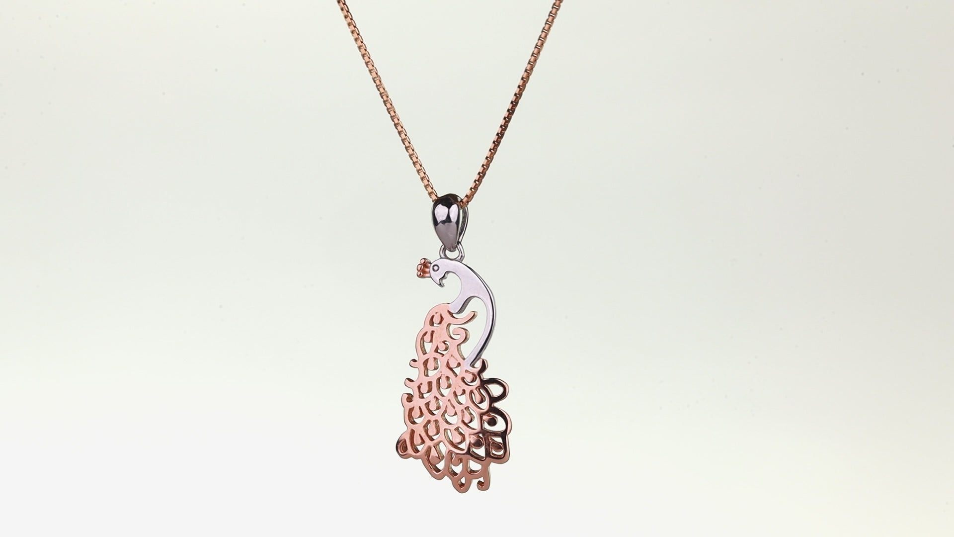 Regal Peacock Filigree Pendant Set