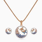 925 sterling silver, rose gold, Sunset Flight Papillon Pendant Set pendant set, (Papillon)