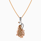 Regal Peacock Filigree Pendant Set