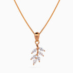 Crystal Leaflet Pendant Set
