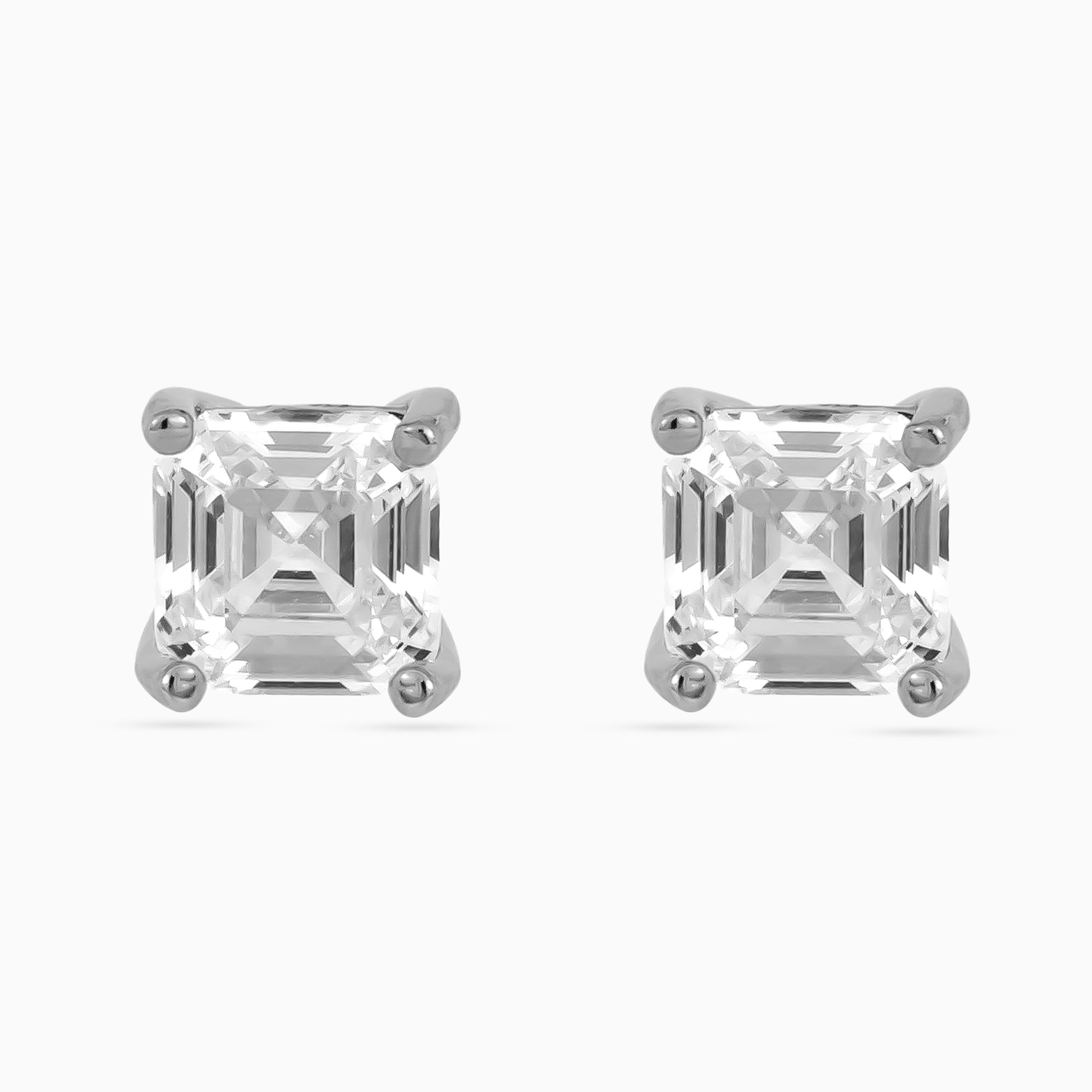Silver Asscher Glow Mini Solitaires