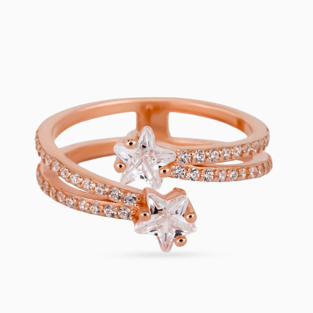 Twin Shooting Stars Ring