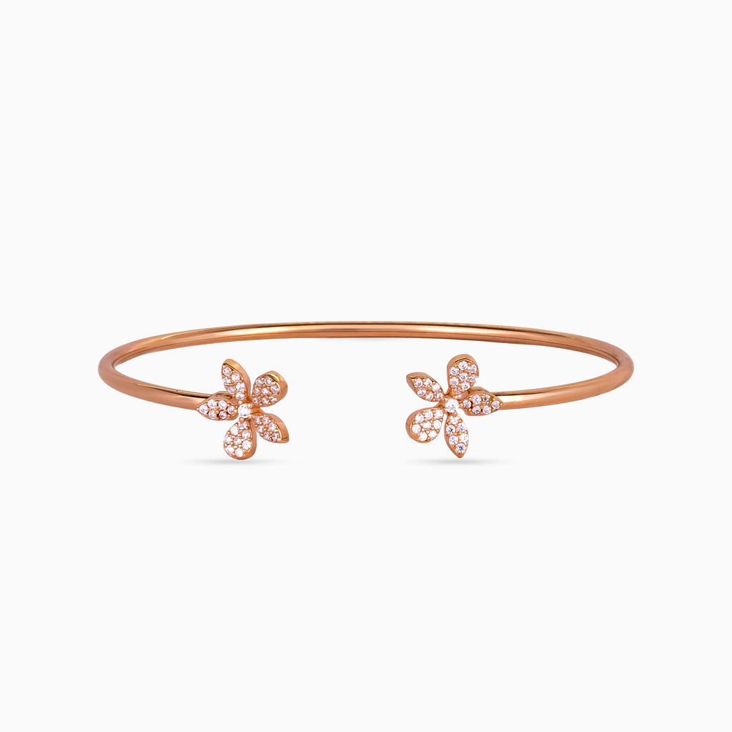 Twin Blossom Pavé Bangle