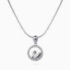 Swan Halo Pendant Set
