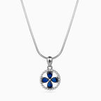 Midnight Petal Medallion Pendant Set