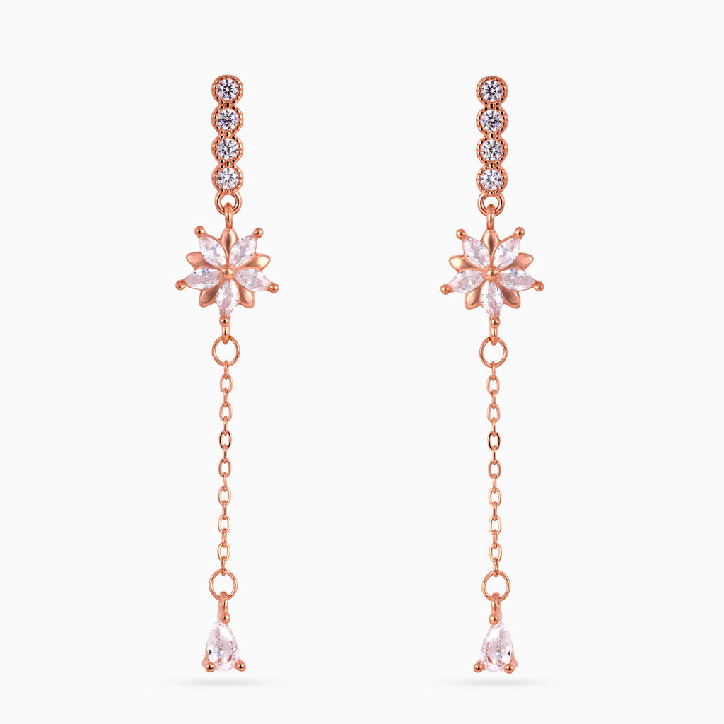 Rose gold Starburst Chain Drops