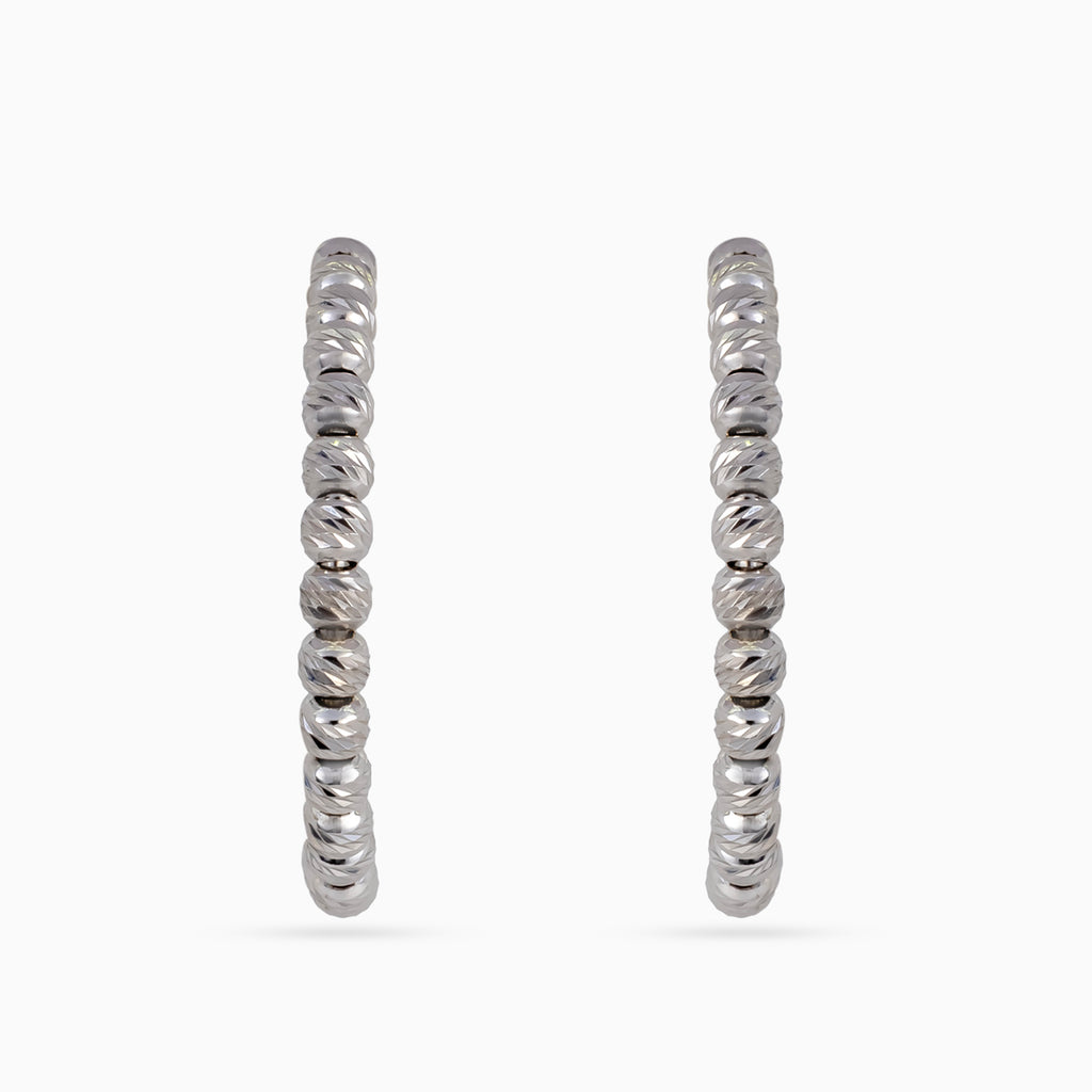 Silver Filigree Diamond Drops