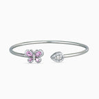 Sunburst & Cushion Halo Bangle