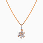 Rose Daisy Cluster Pendant Set
