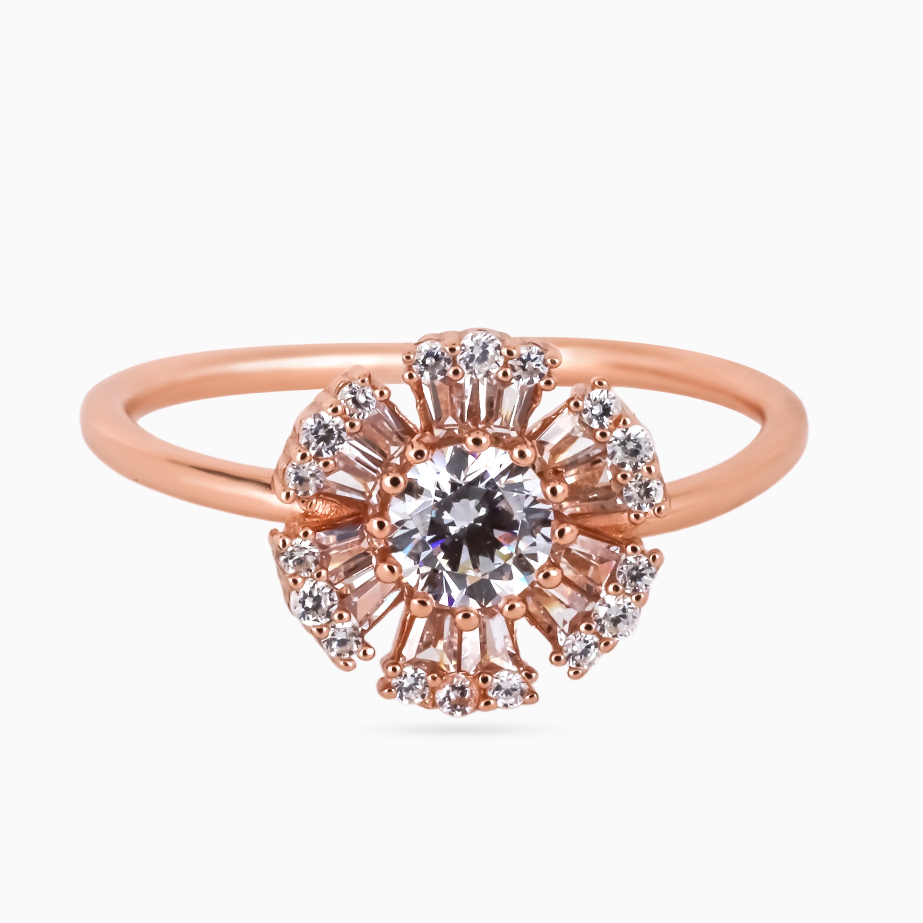 Spiral Bloom & Dewdrop Ring