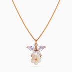 Crystal Wing Blossom Pendant Set