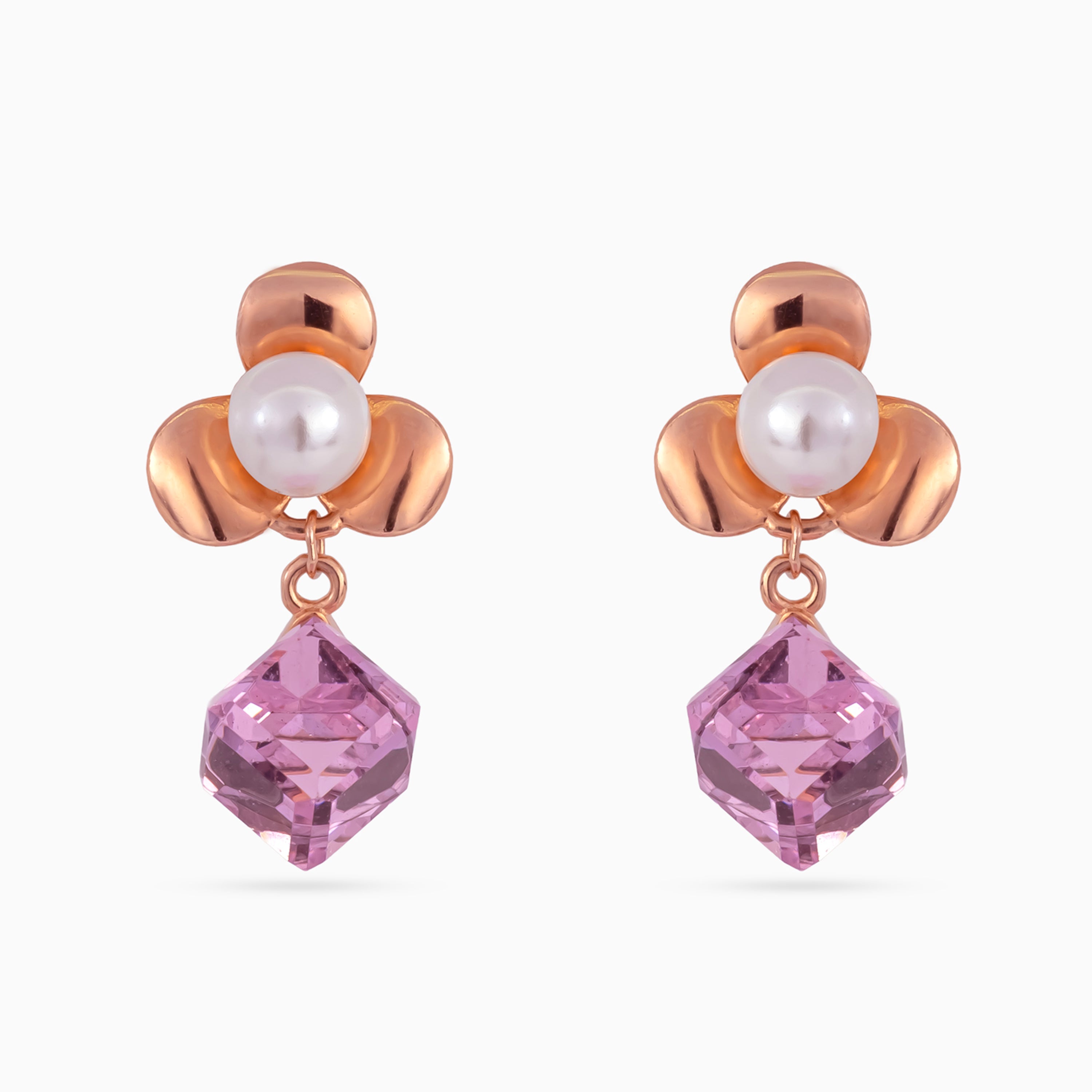 Rose Gold Orchid Pearl Prism Drops