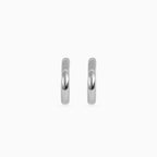 925 silver rounded mini hoop earrings, 1.5 cm