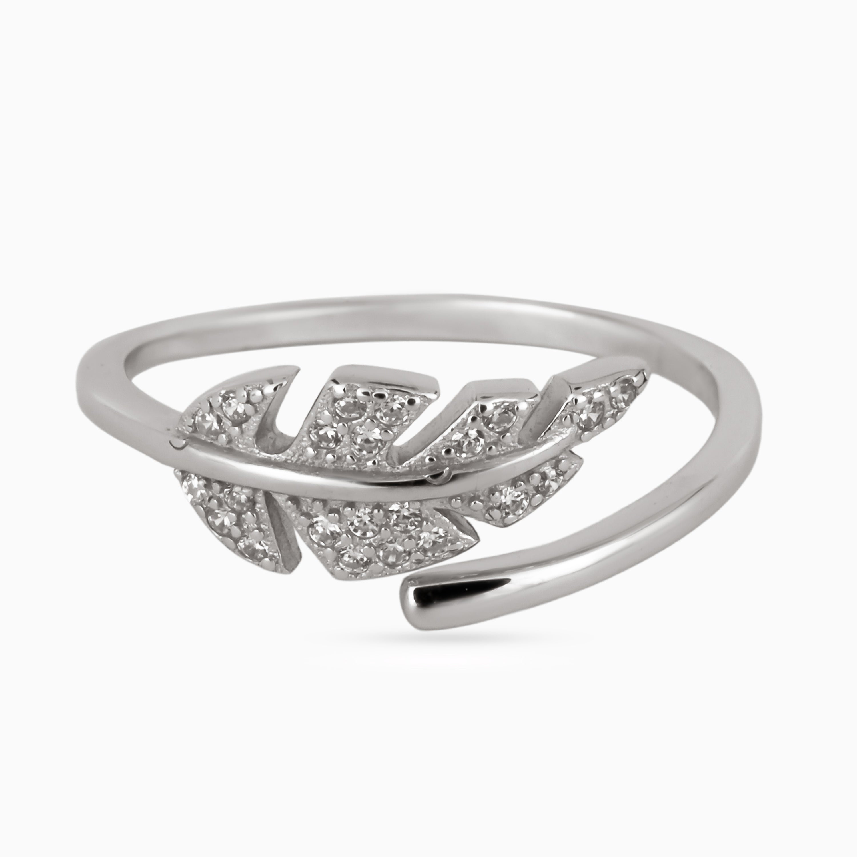 Pavé Leaf Wrap Ring