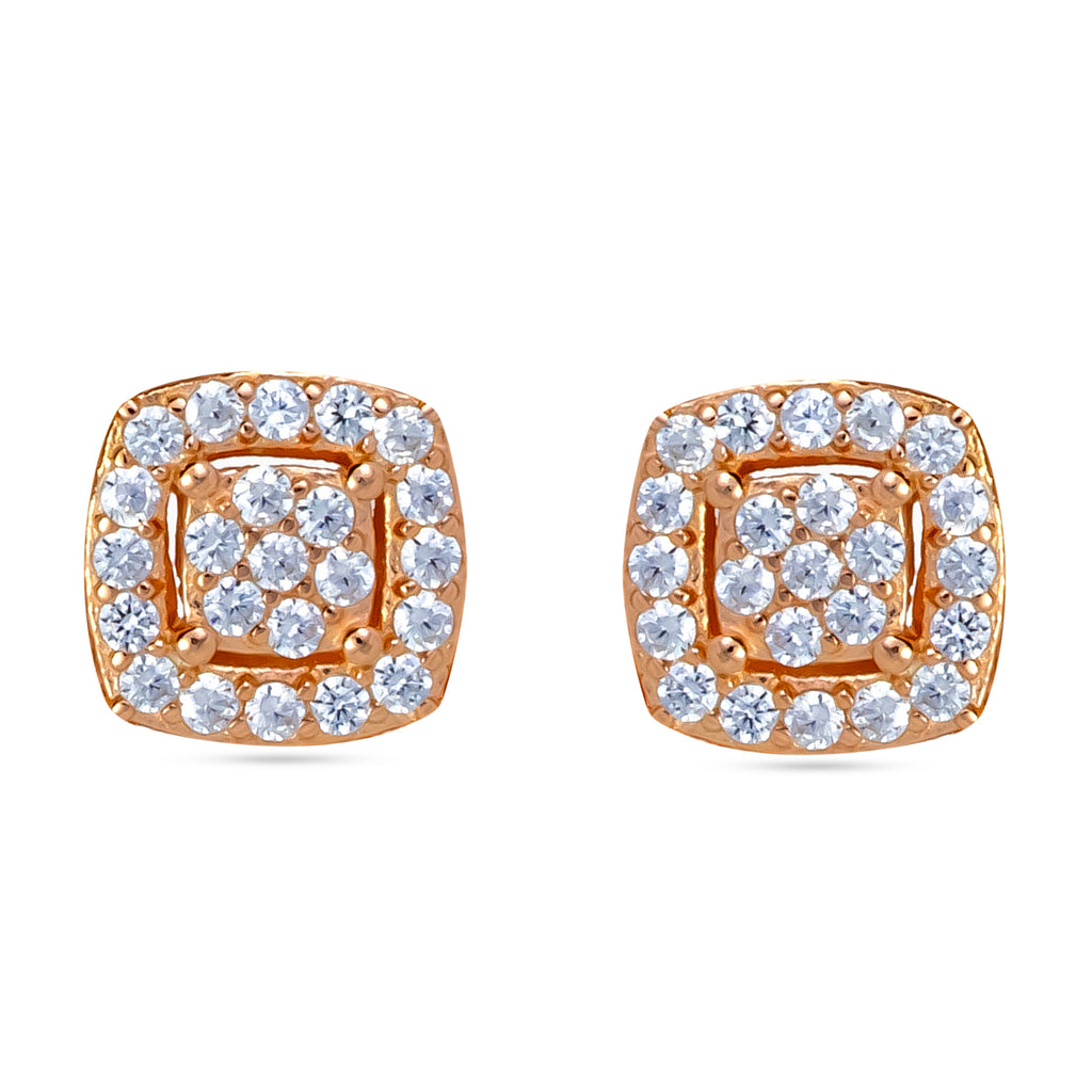 Cushion Halo Pave Studs
