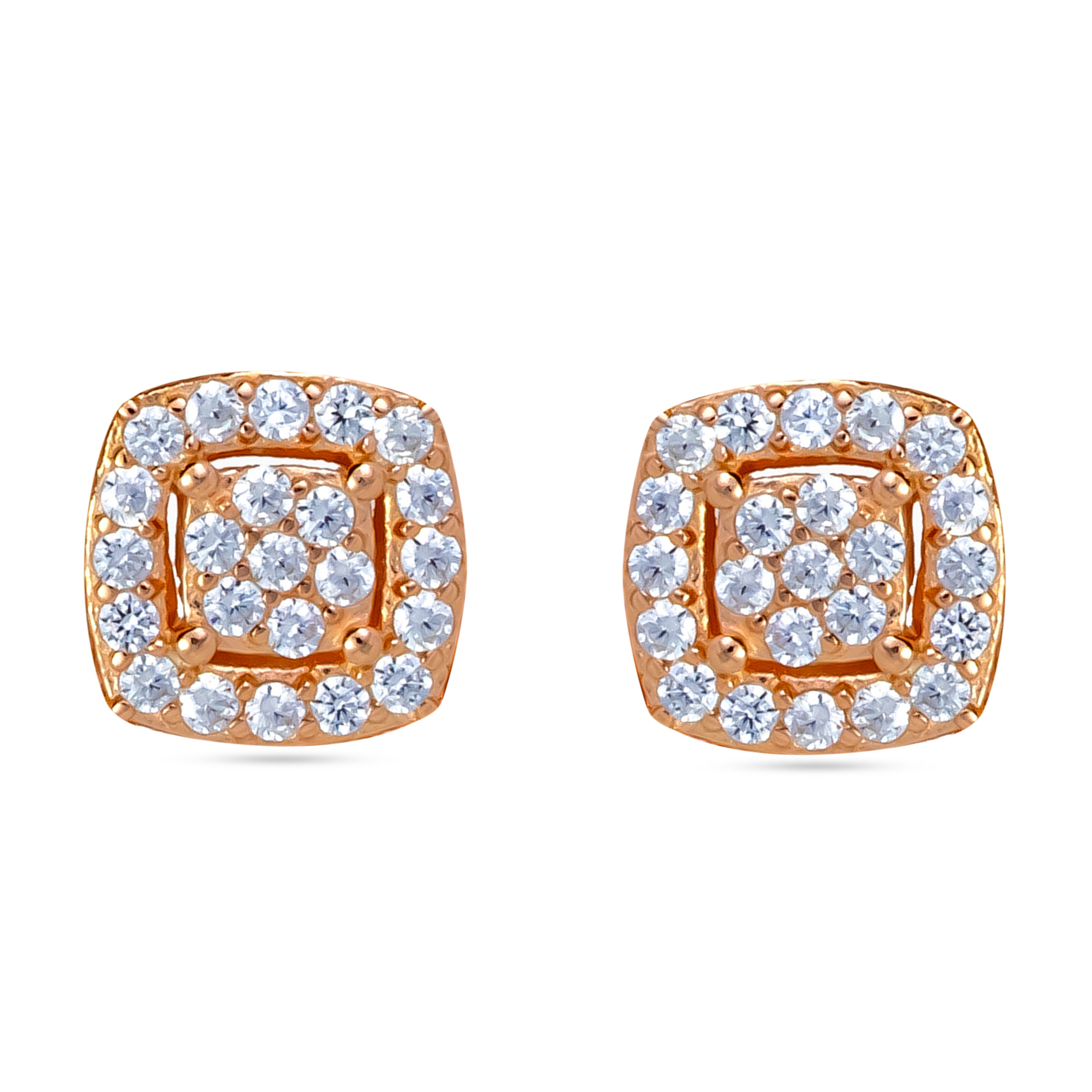 Cushion Halo Pave Studs